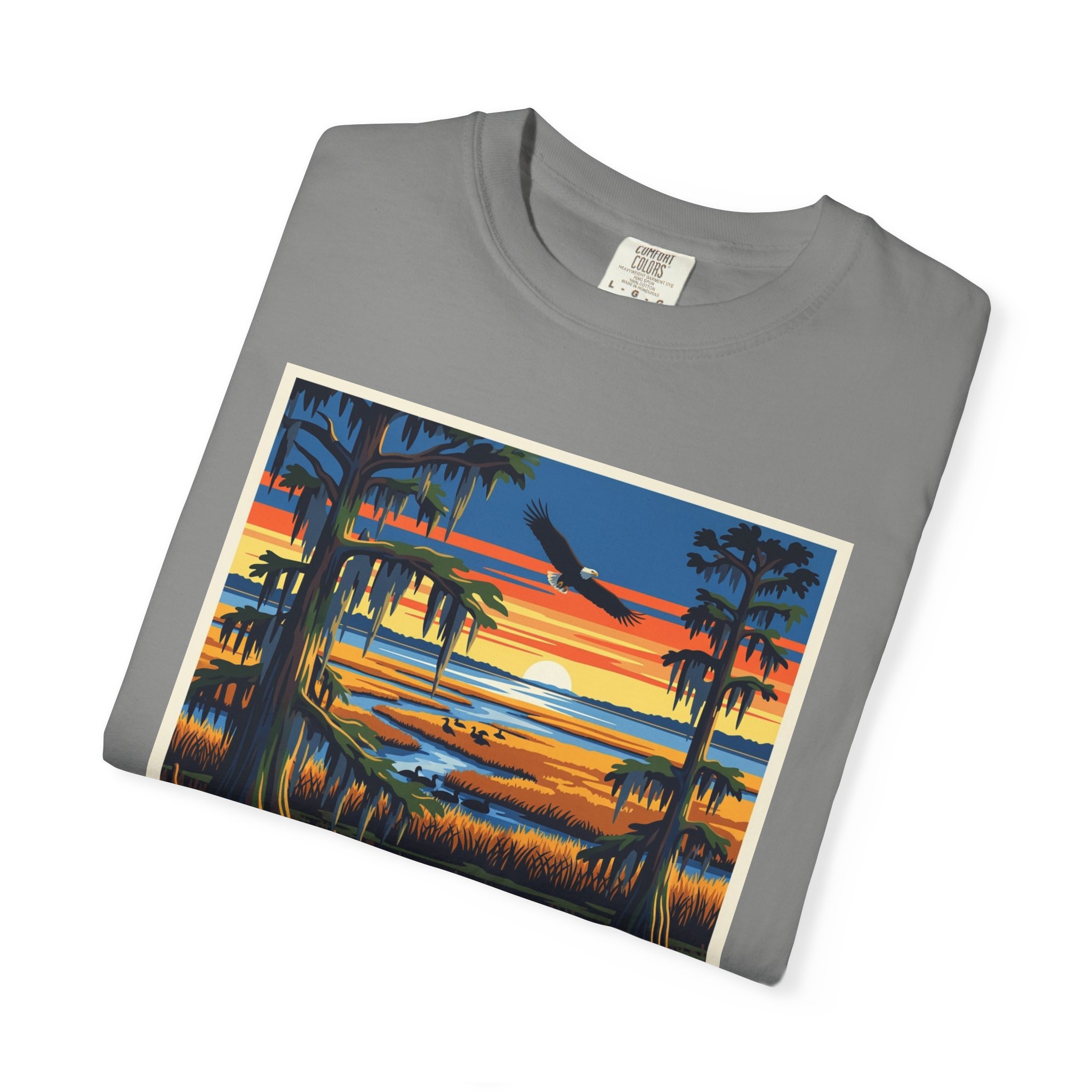 James River National Wildlife Refuge WPA Style Unisex T-shirt - Image 9