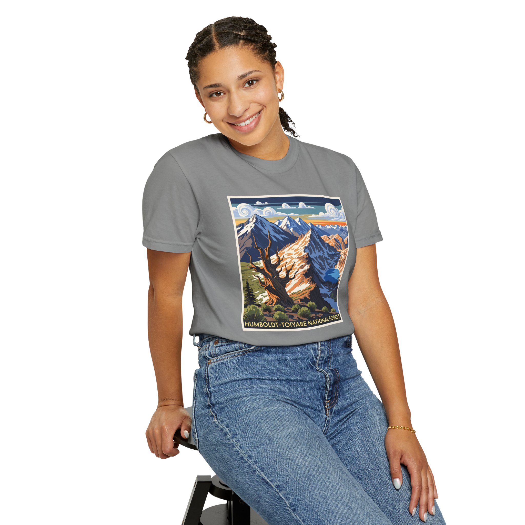 Humboldt–Toiyabe National Forest WPA Style Unisex T-shirt - Image 11