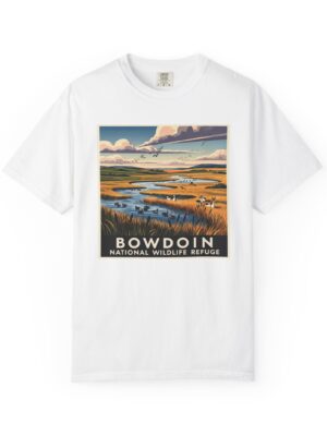 Bowdoin National Wildlife Refuge WPA Style Unisex T-shirt