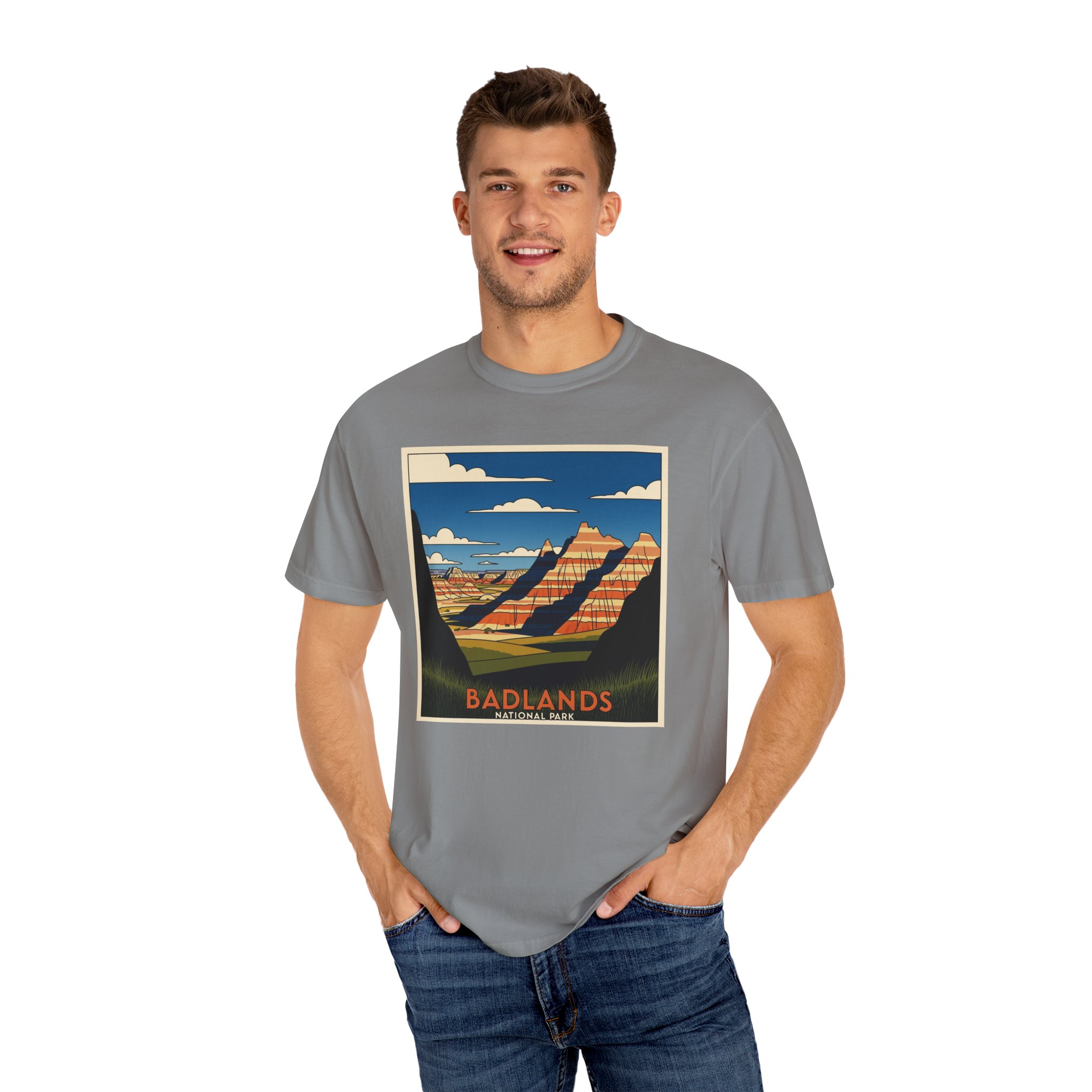 Badlands National Park WPA Style Unisex T-shirt - Image 10