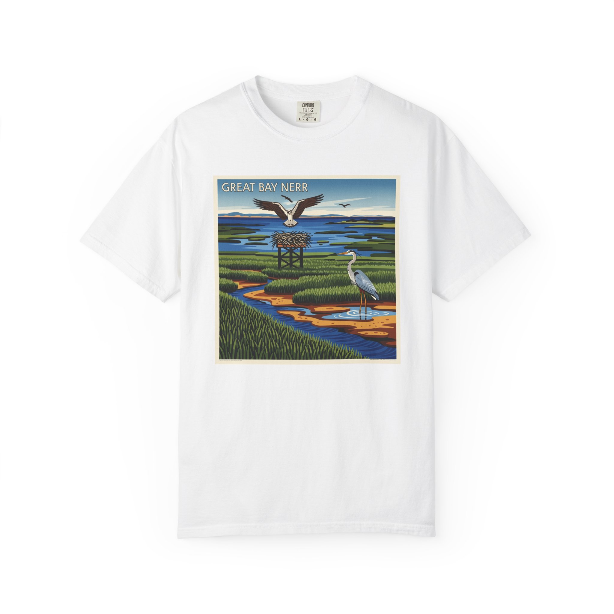 Great Bay National Estuarine Research Reserve WPA Style Unisex T-shirt