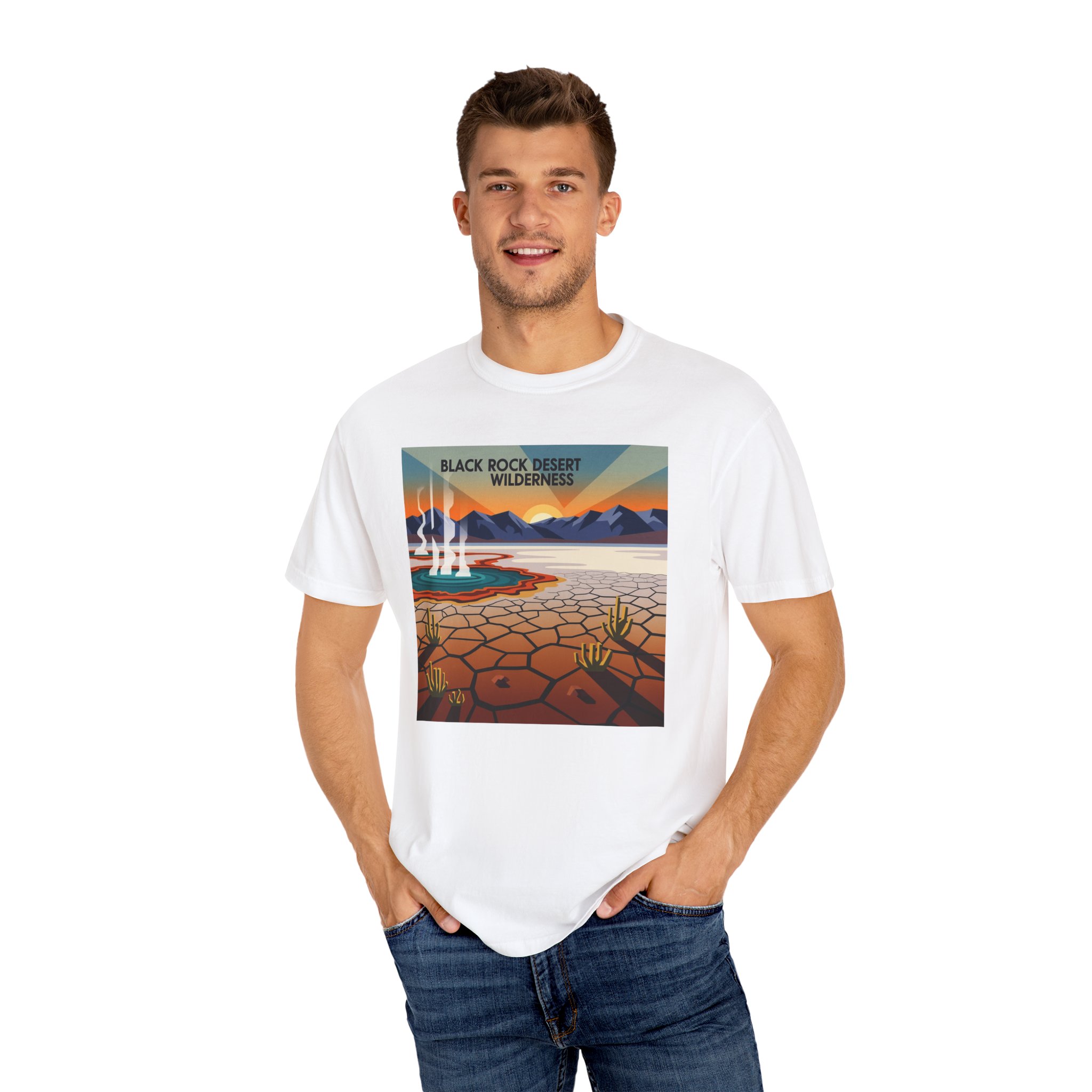 Black Rock Desert Wilderness WPA Style Unisex T-shirt - Image 4