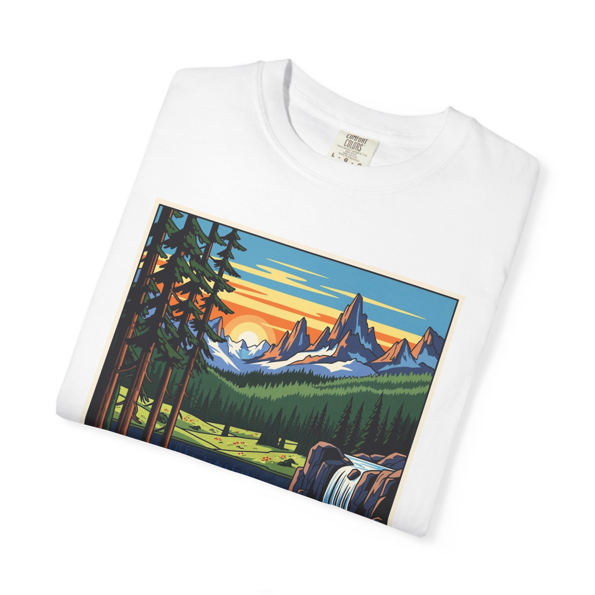 Klamath National Forest WPA Style Unisex T-shirt - Image 3