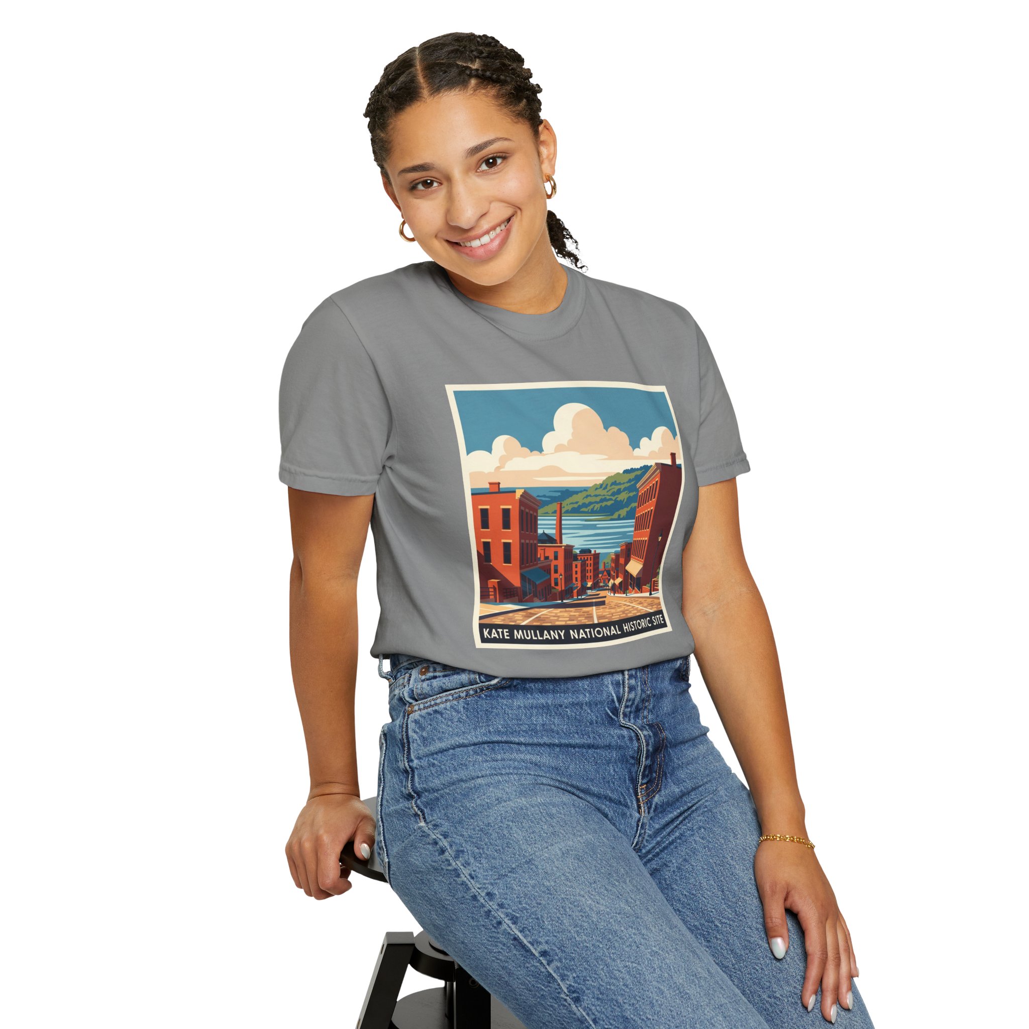 Kate Mullany National Historic Site WPA Style Unisex T-shirt - Image 11