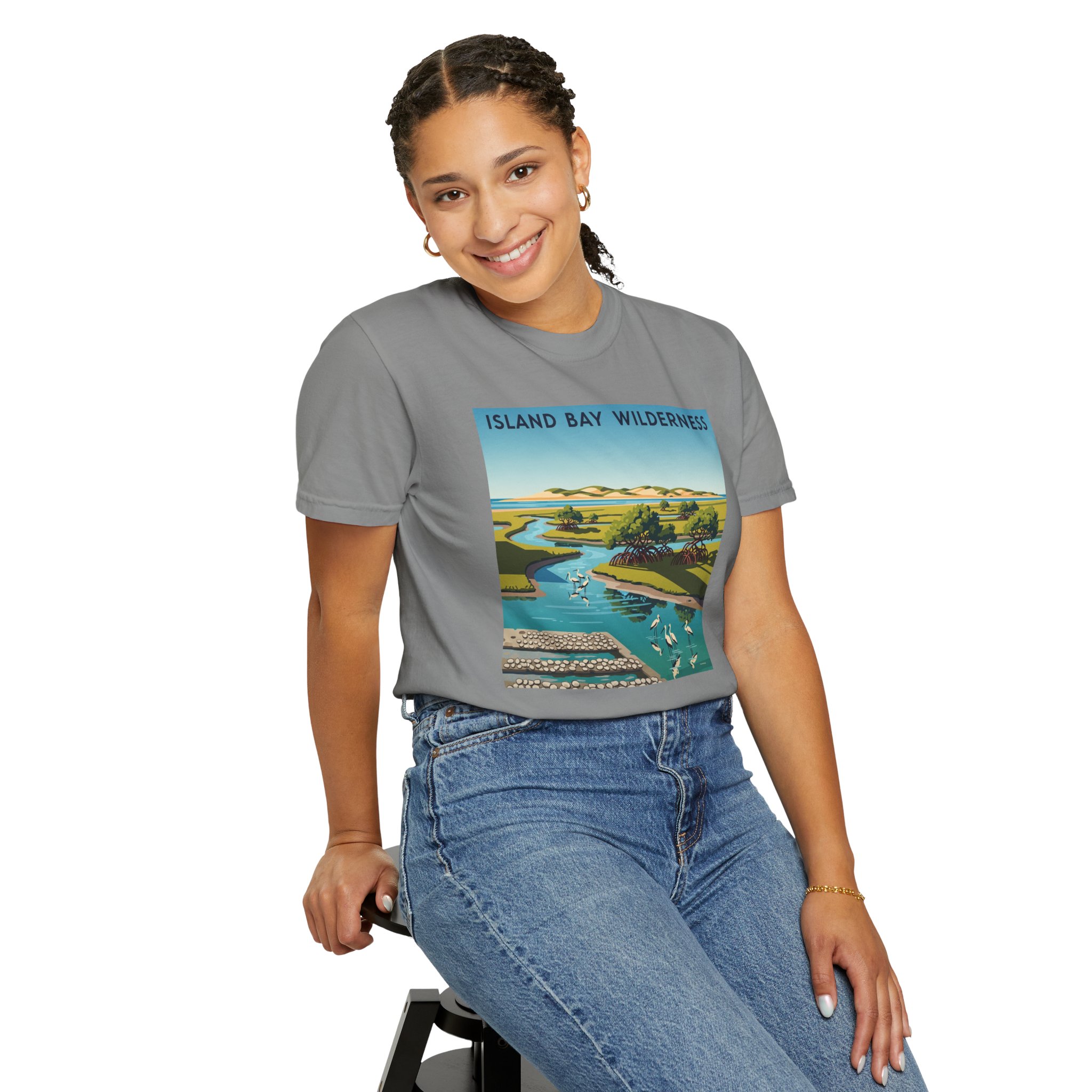 Island Bay Wilderness WPA Style Unisex T-shirt - Image 11