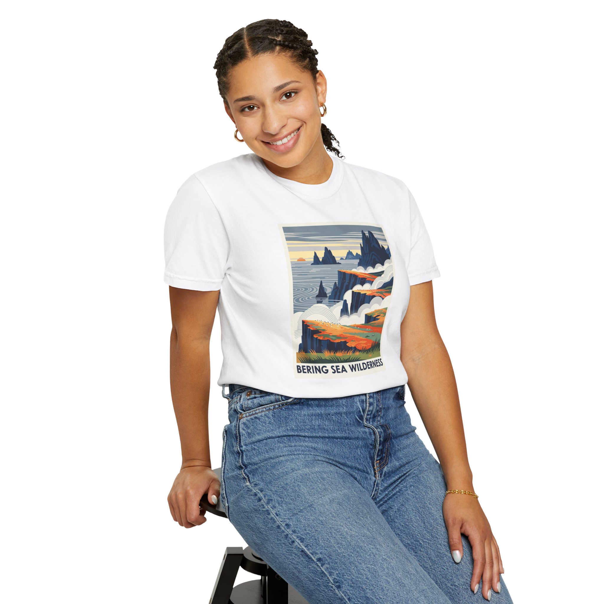 Bering Sea Wilderness WPA Style Unisex T-shirt - Image 5