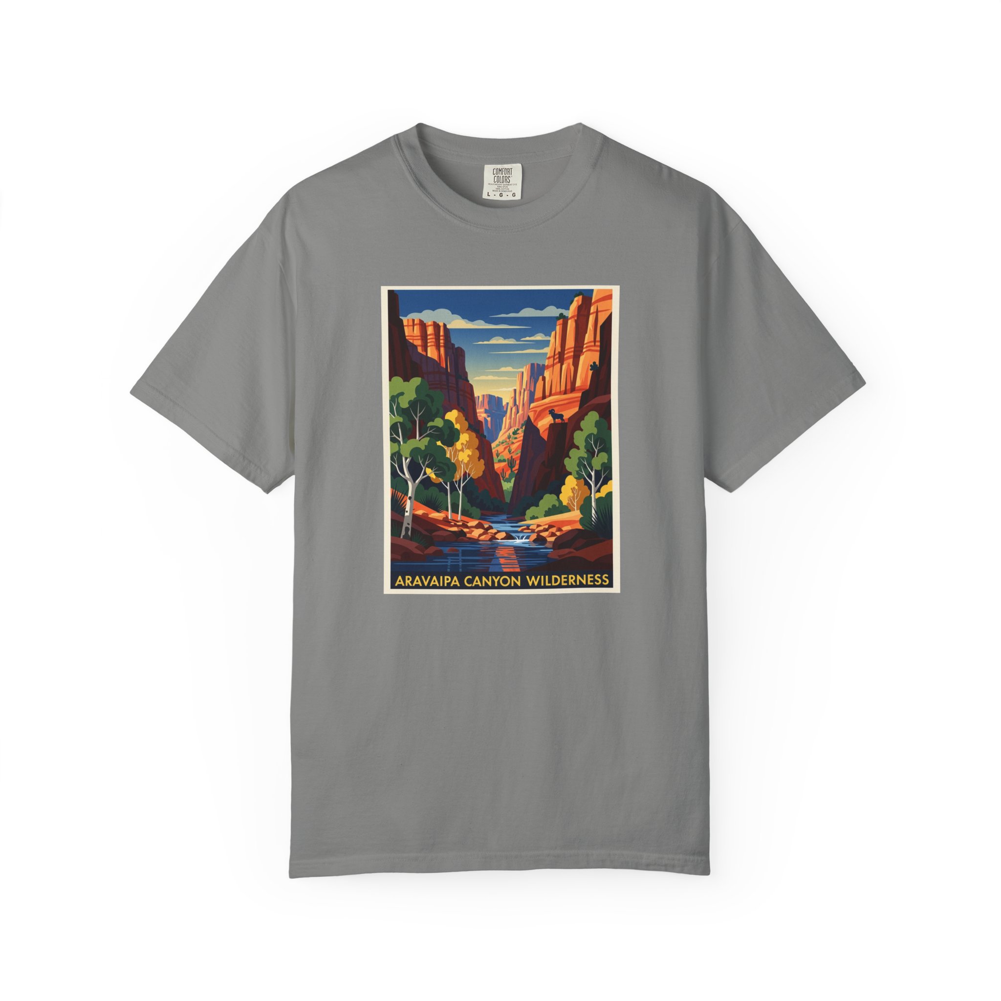 Aravaipa Canyon Wilderness WPA Style Unisex T-shirt - Image 7