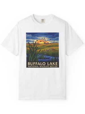 Buffalo Lake National Wildlife Refuge WPA Style Unisex T-shirt
