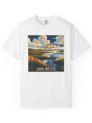 Lake Nettie National Wildlife Refuge WPA Style Unisex T-shirt