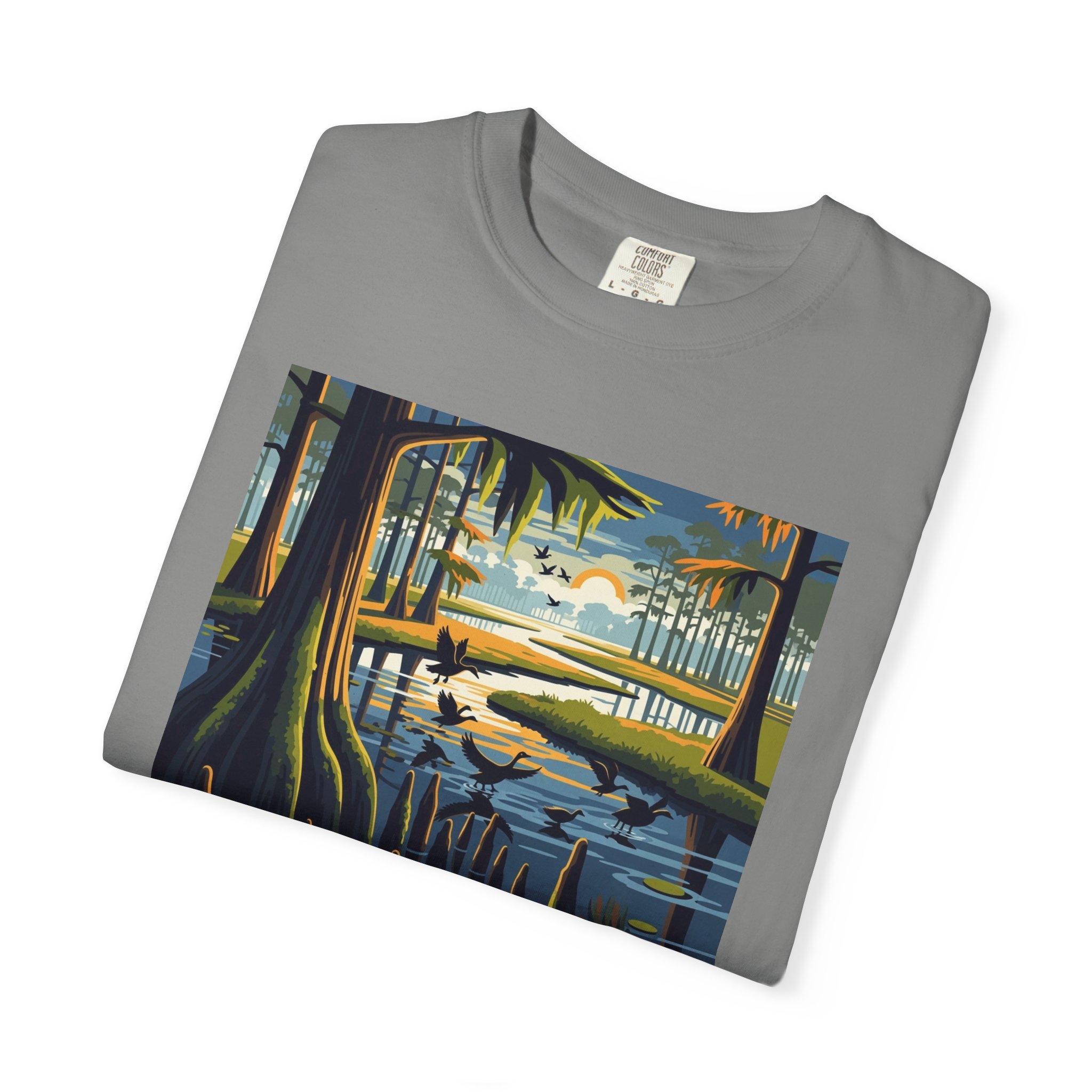 Clarks River National Wildlife Refuge WPA Style Unisex T-shirt - Image 9