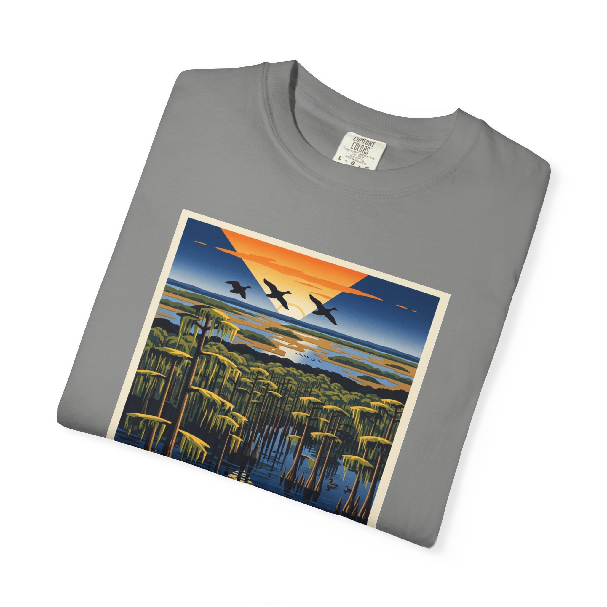 Big Lake National Wildlife Refuge WPA Style Unisex T-shirt - Image 9