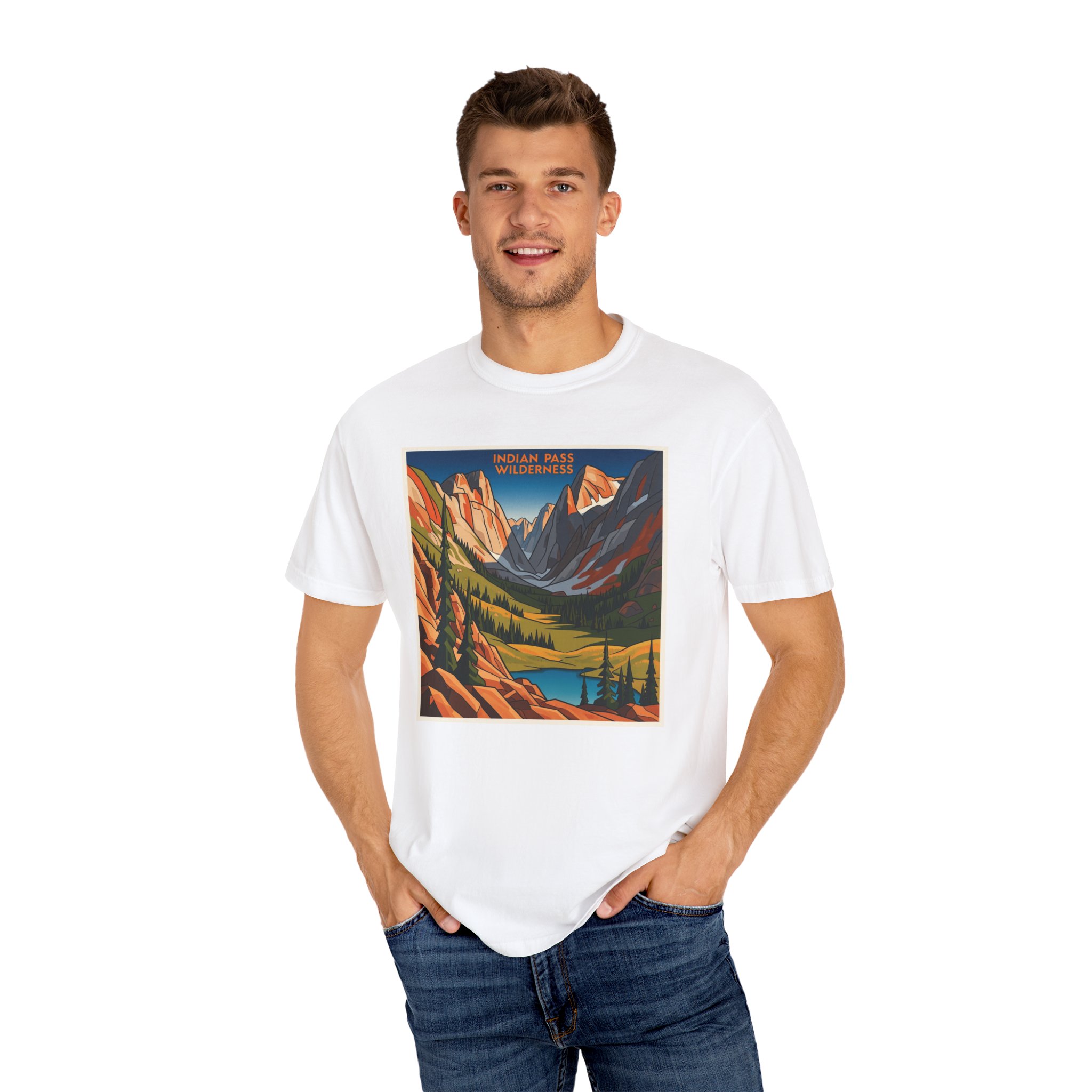 Indian Pass Wilderness WPA Style Unisex T-shirt - Image 4