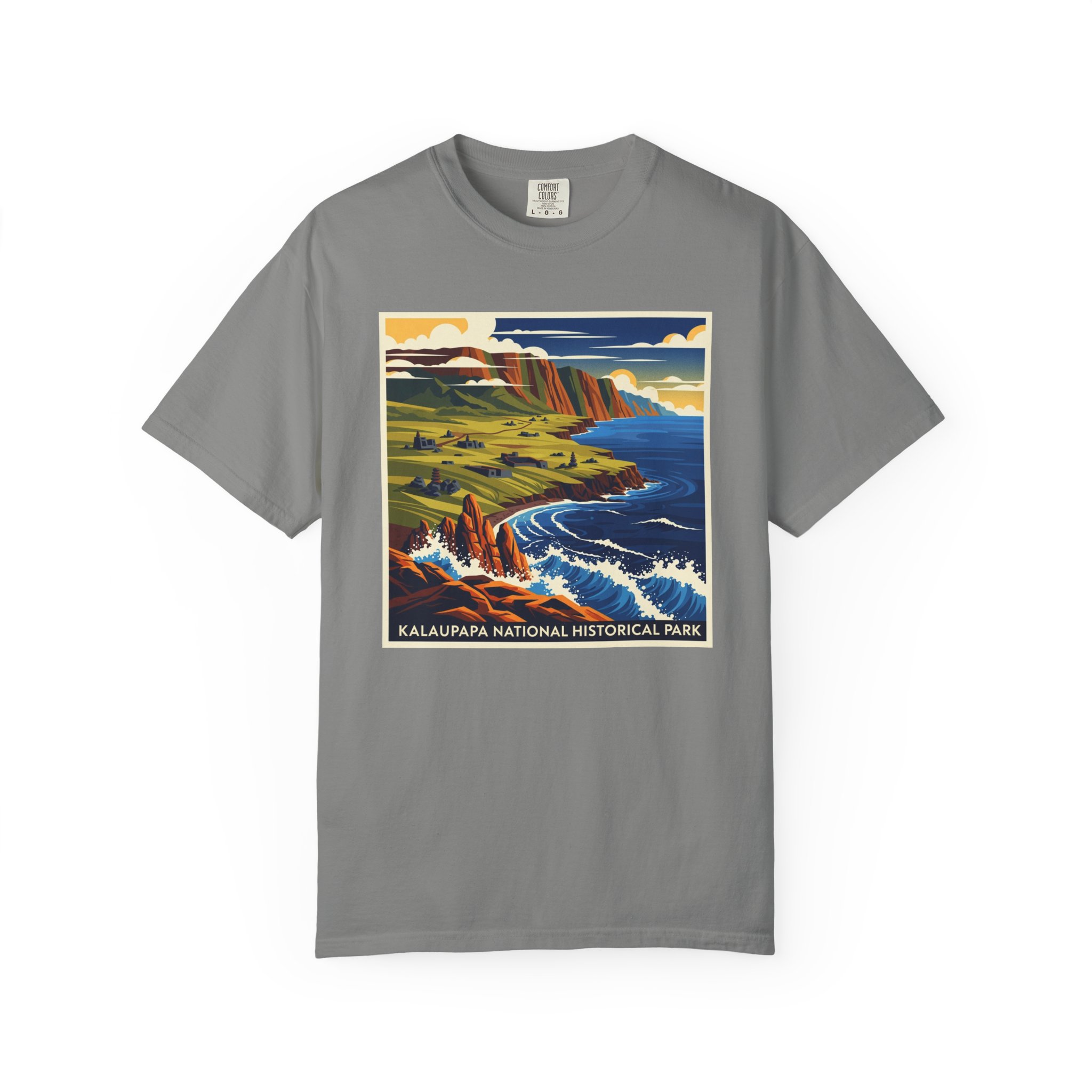 Kalaupapa National Historical Park WPA Style Unisex T-shirt - Image 7