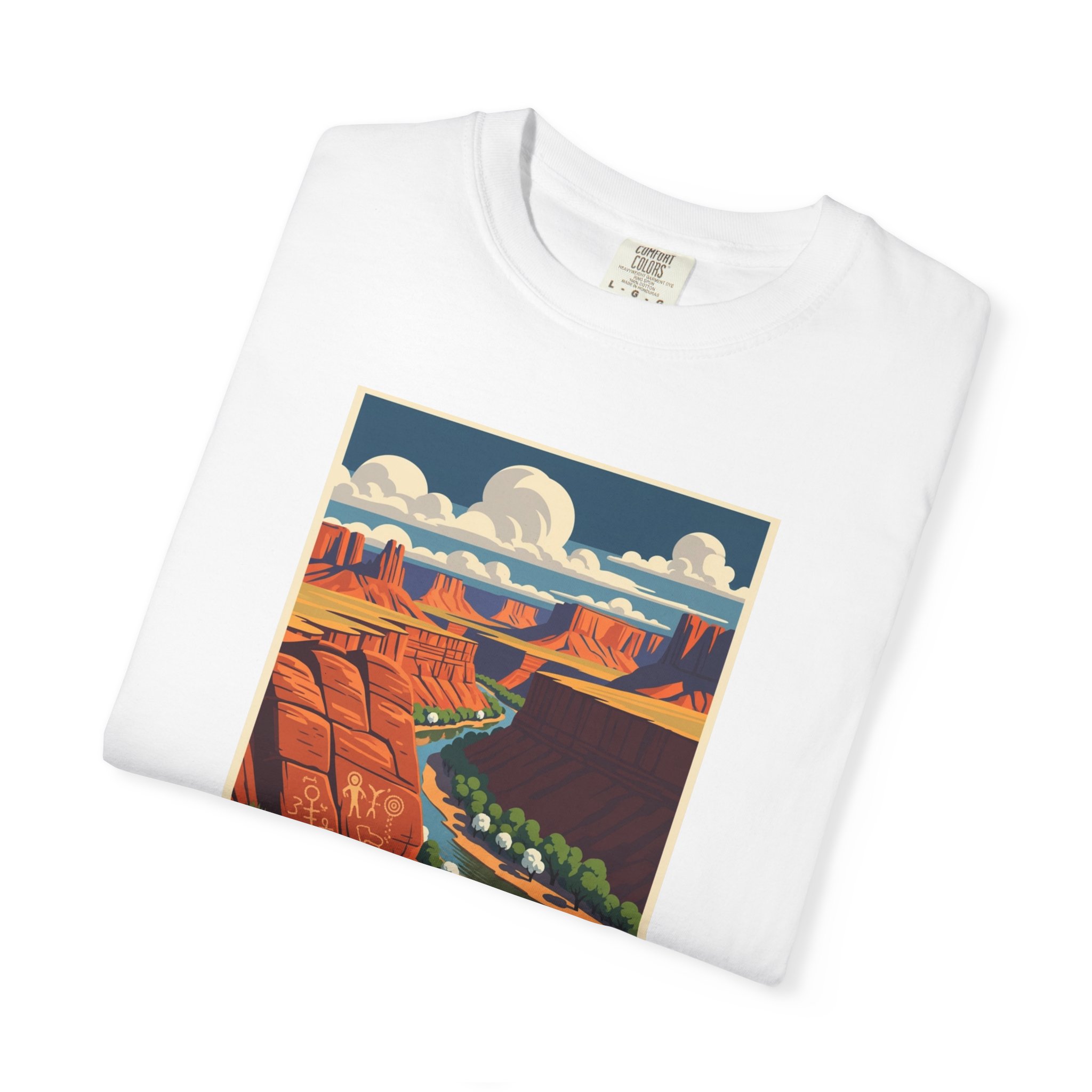 Desolation Canyon Wilderness WPA Style Unisex T-shirt - Image 3