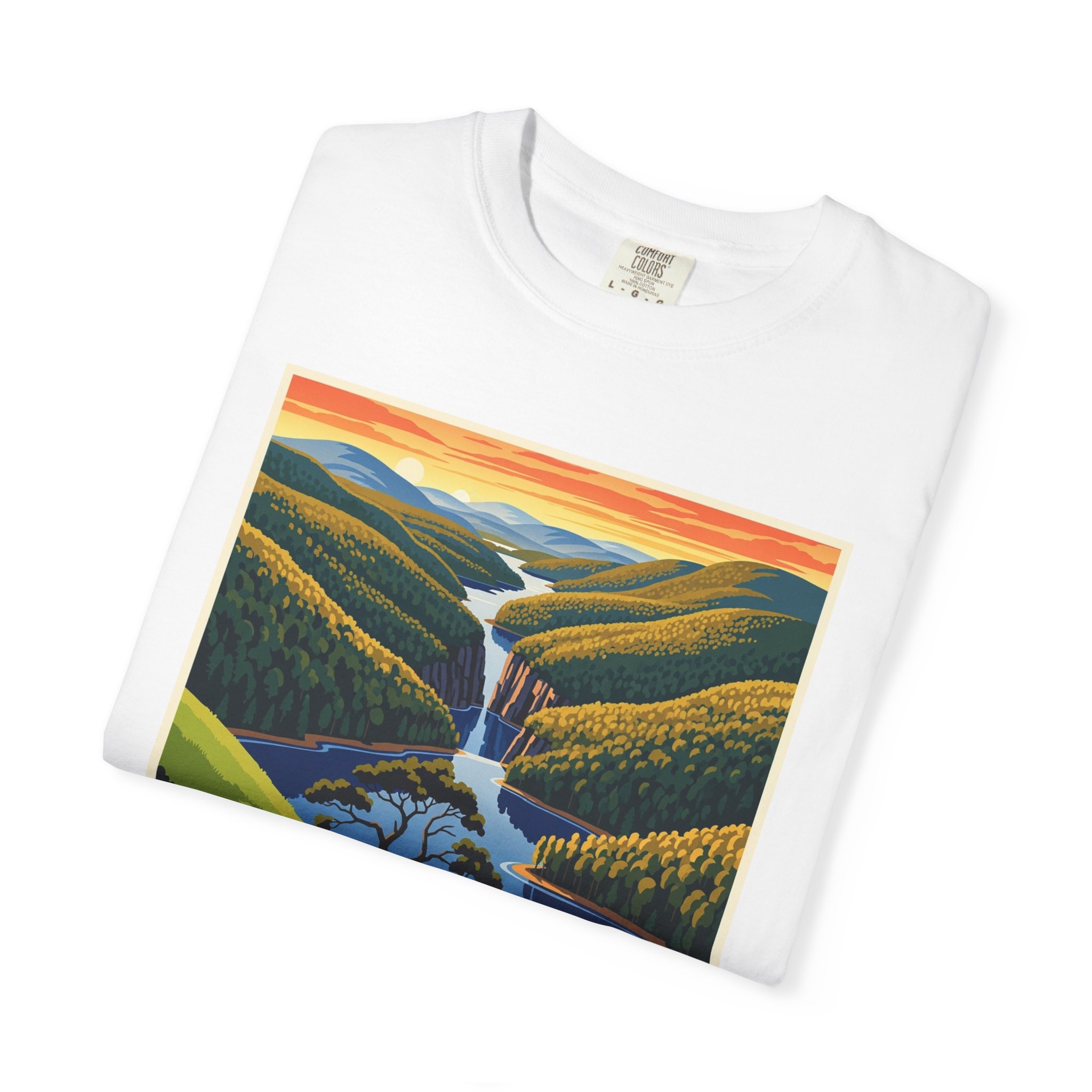Finger Lakes National Forest WPA Style Unisex T-shirt - Image 3