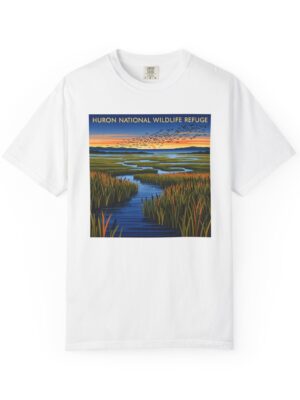 Huron National Wildlife Refuge WPA Style Unisex T-shirt