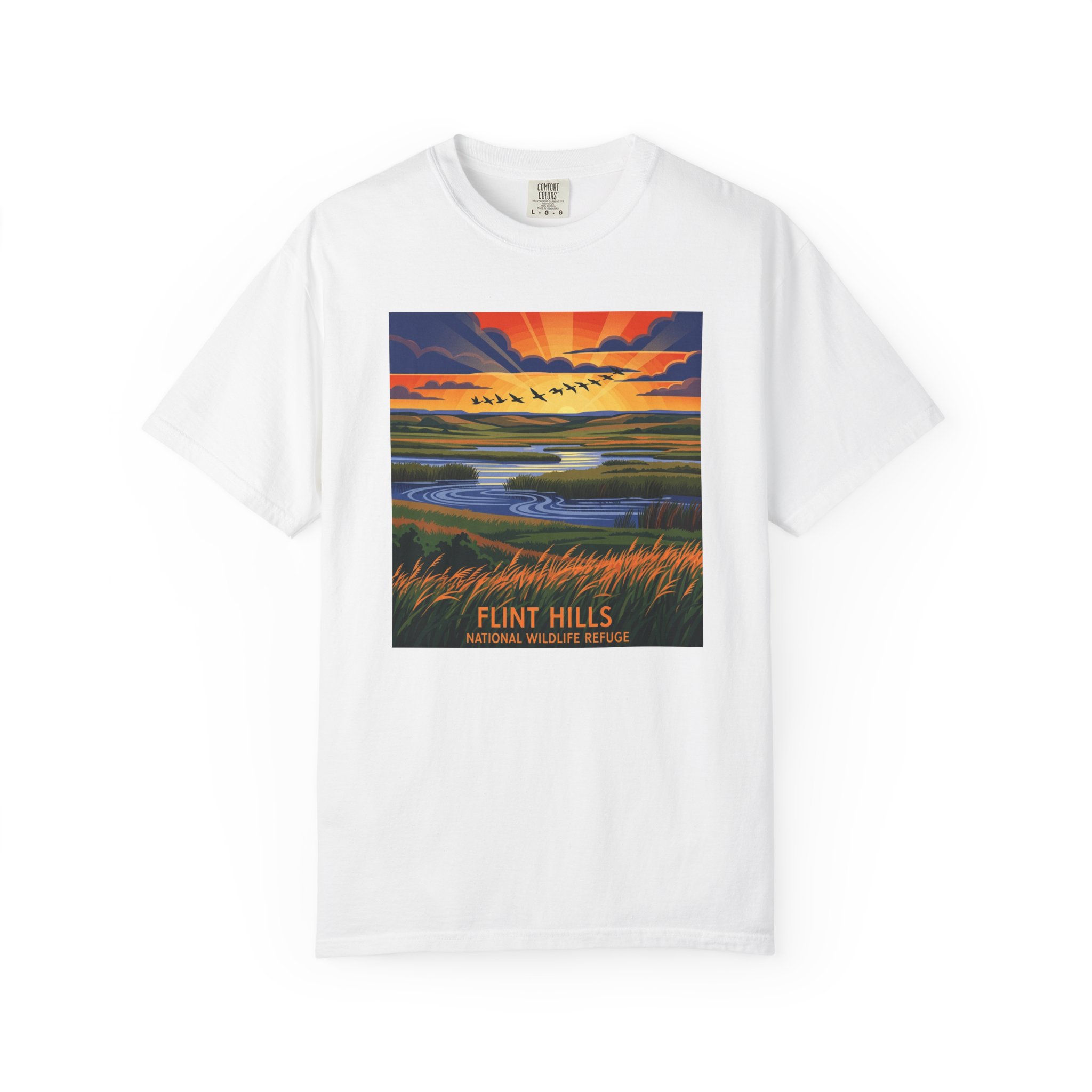Flint Hills National Wildlife Refuge WPA Style Unisex T-shirt