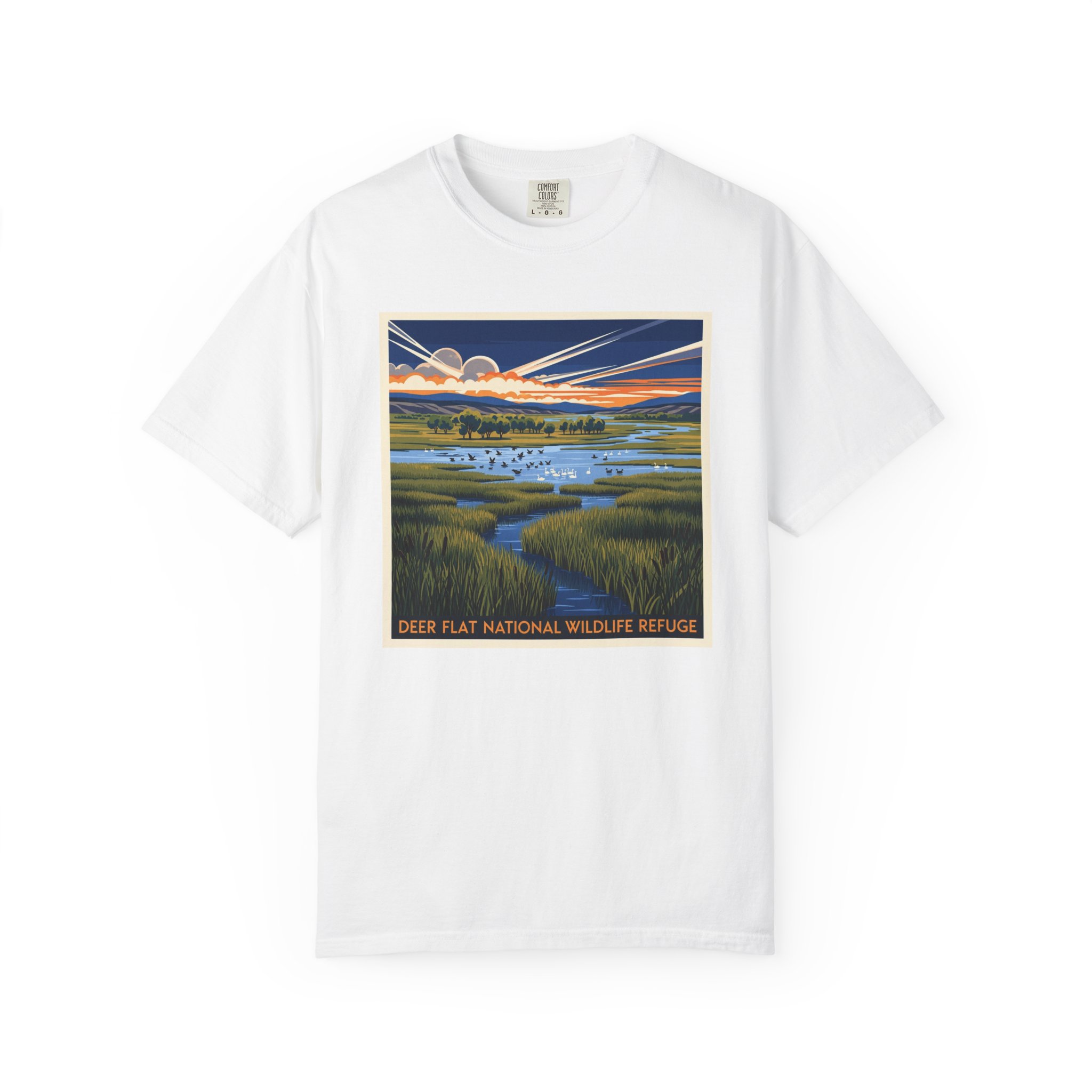 Deer Flat National Wildlife Refuge WPA Style Unisex T-shirt