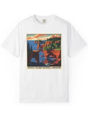 Apostle Islands National Lakeshore WPA Style Unisex T-shirt