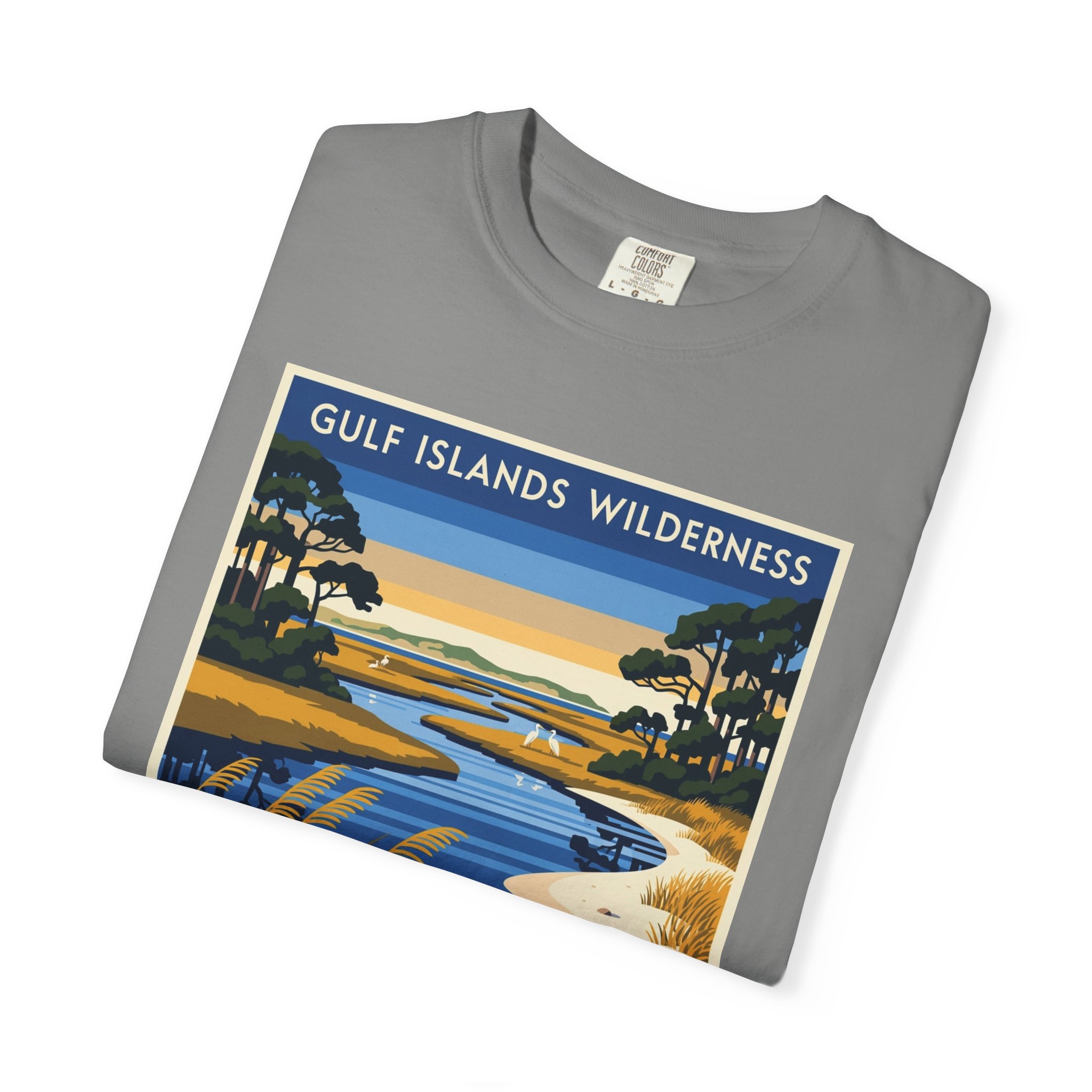 Gulf Islands Wilderness WPA Style Unisex T-shirt - Image 9