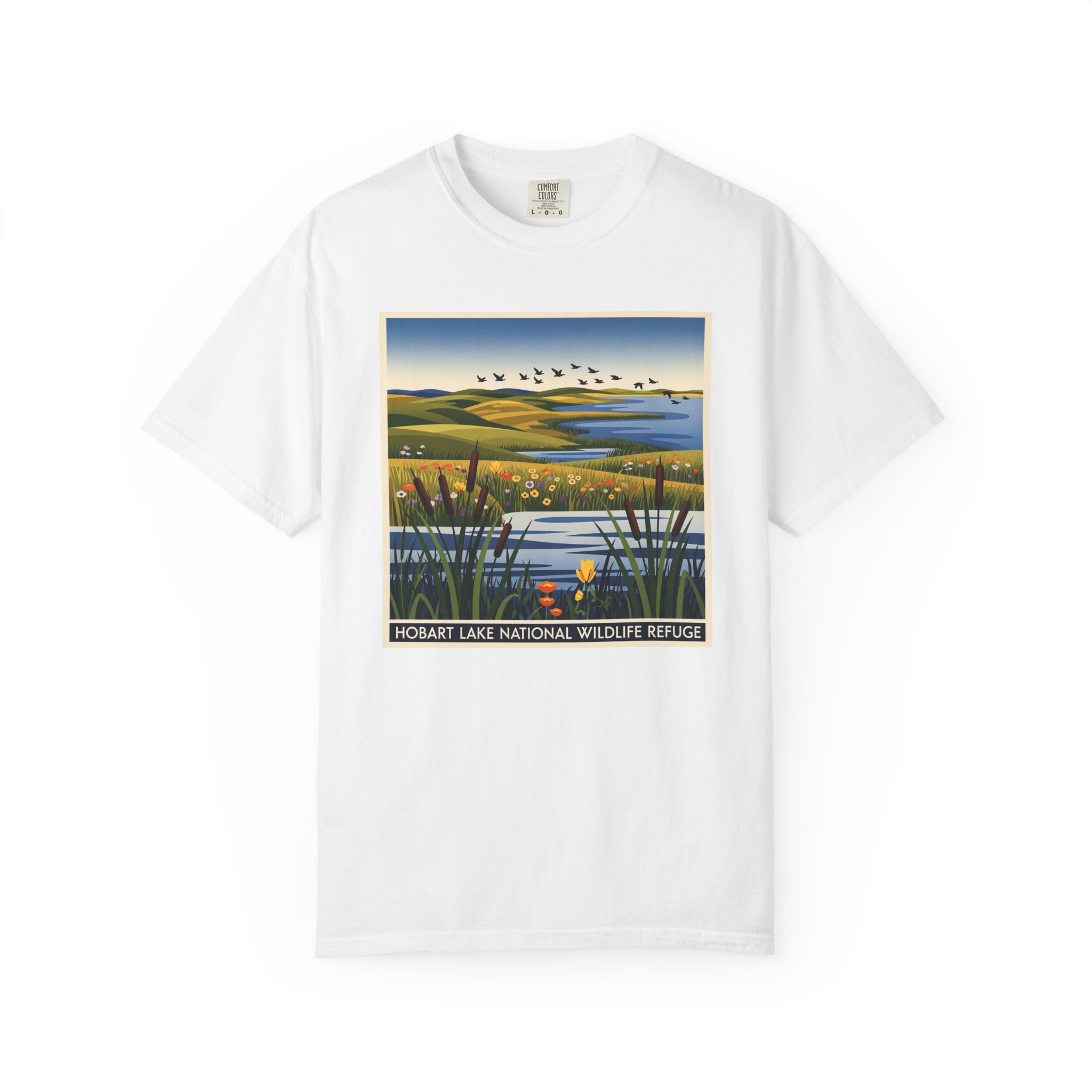 Hobart Lake National Wildlife Refuge WPA Style Unisex T-shirt