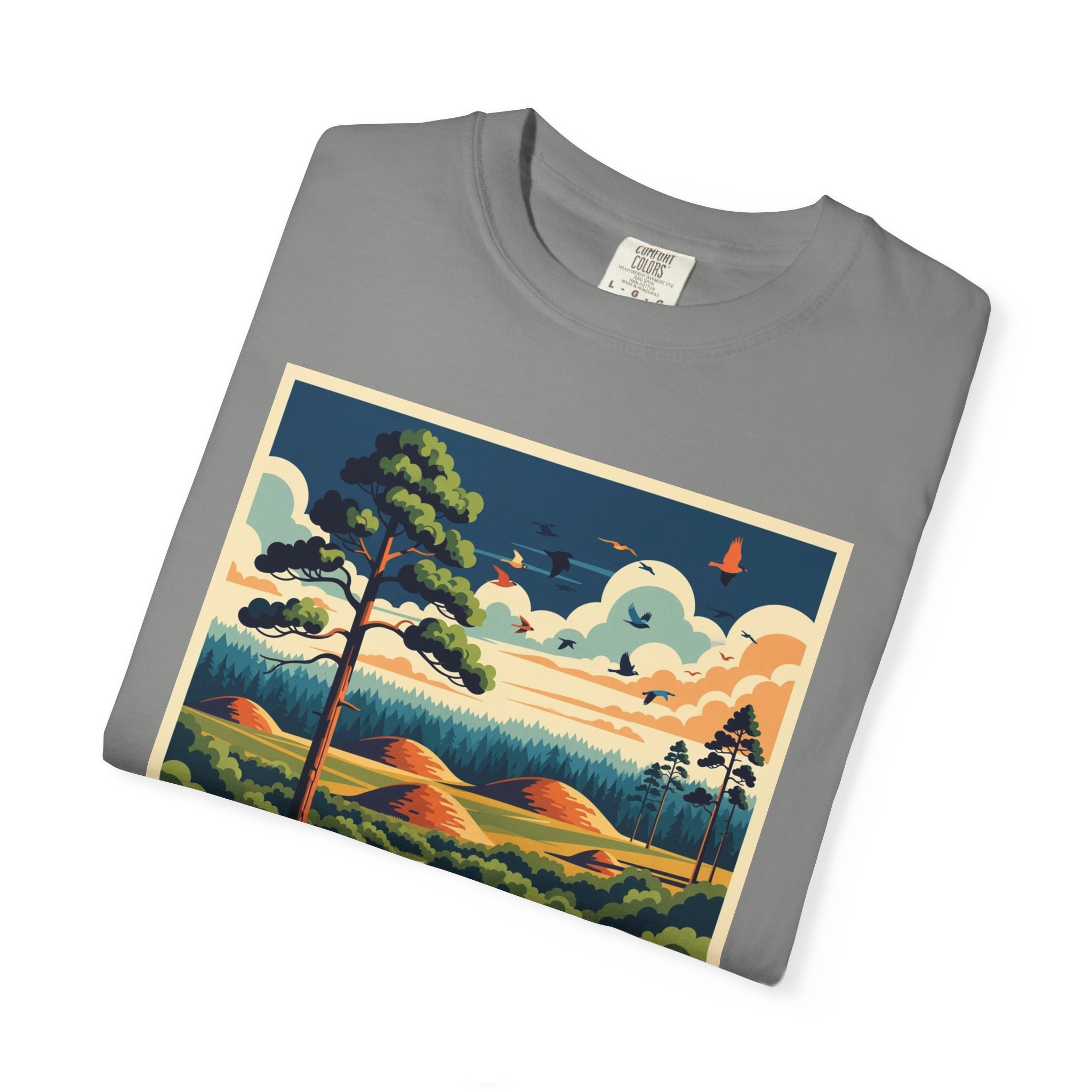 Indian Mounds Wilderness WPA Style Unisex T-shirt - Image 9