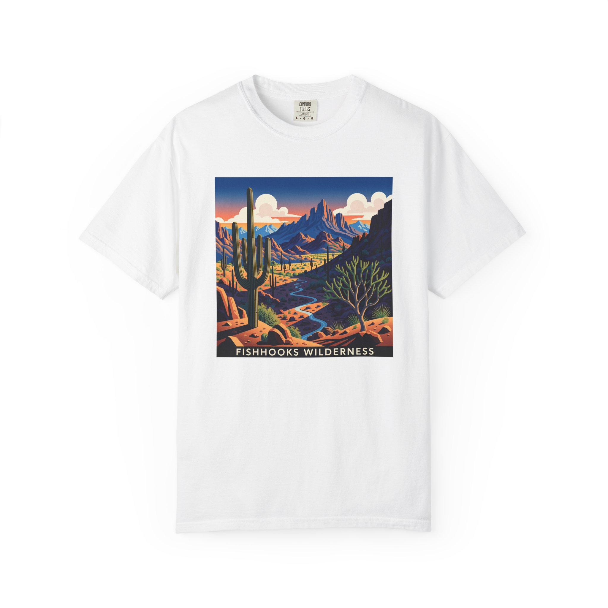 Fishhooks Wilderness WPA Style Unisex T-shirt
