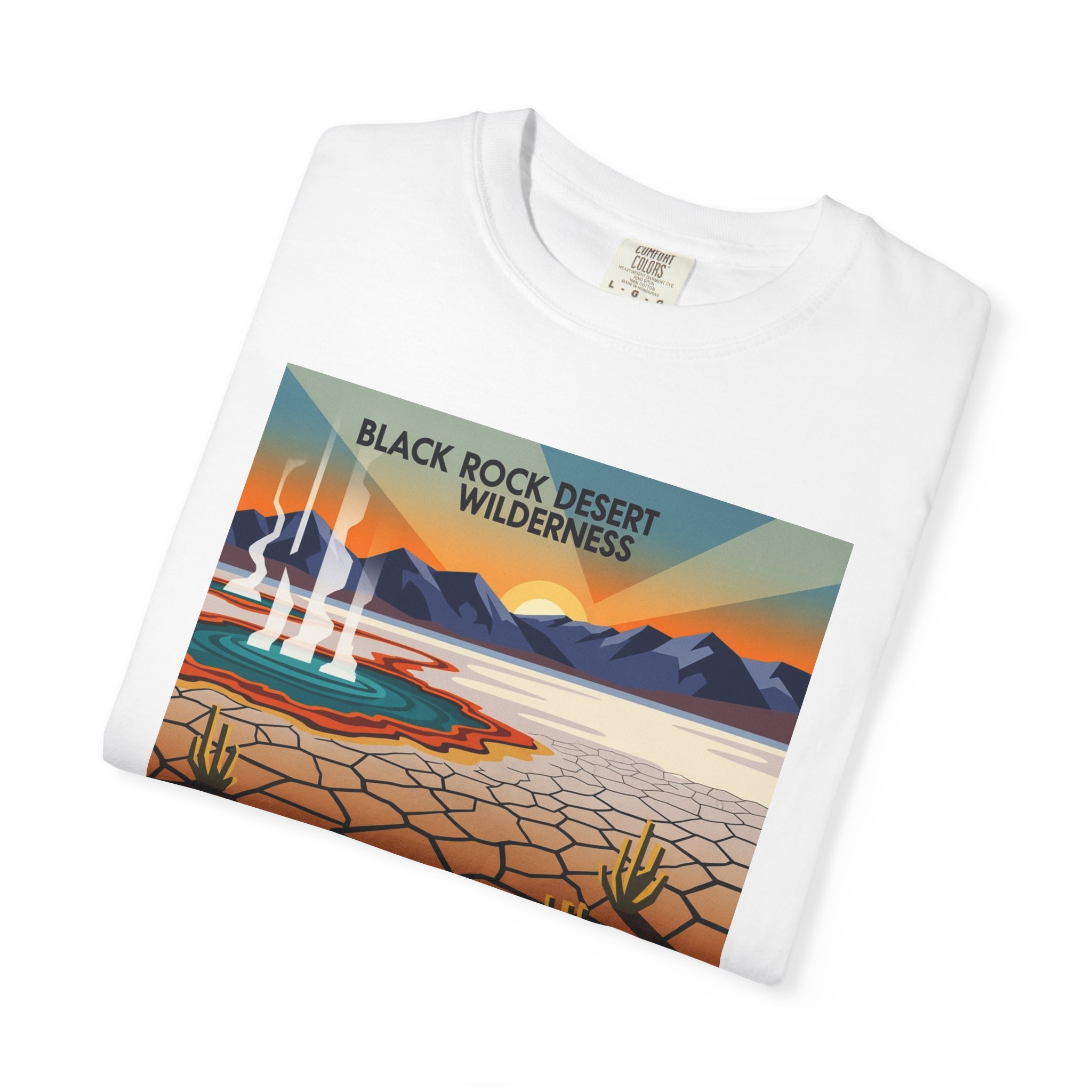 Black Rock Desert Wilderness WPA Style Unisex T-shirt - Image 3