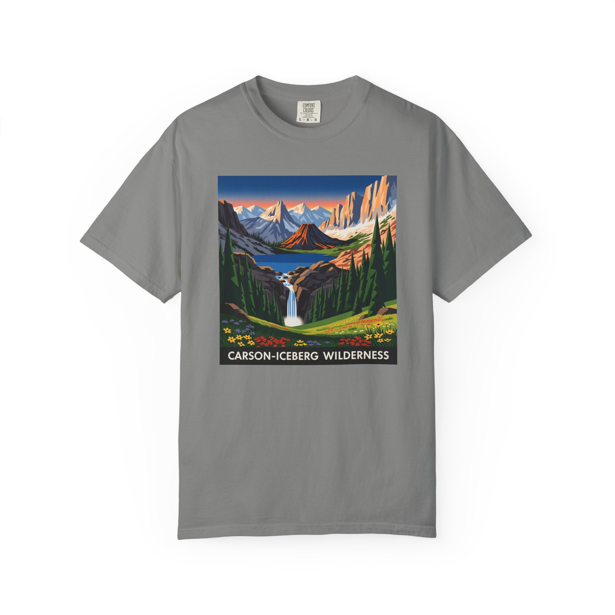 Carson–Iceberg Wilderness WPA Style Unisex T-shirt - Image 7