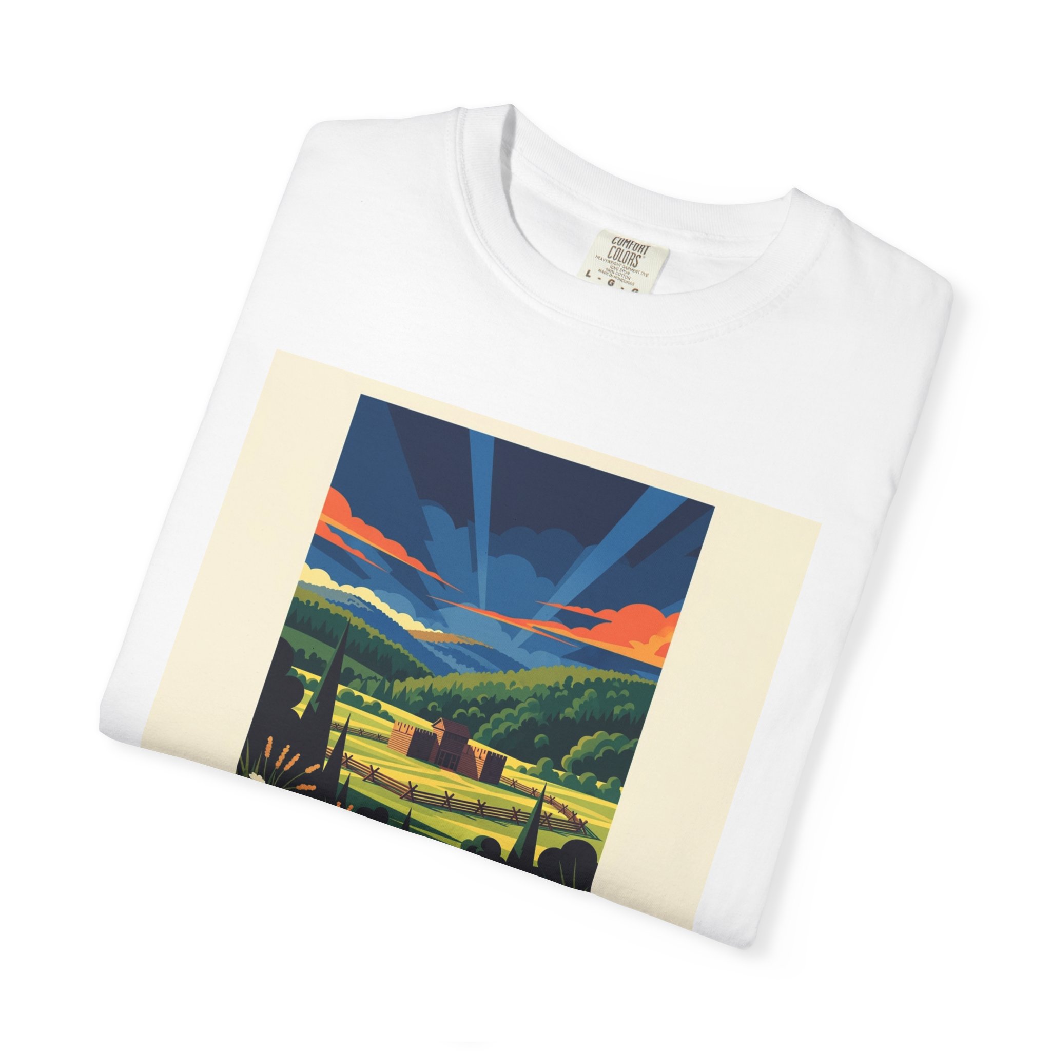 Fort Necessity National Battlefield WPA Style Unisex T-shirt - Image 3