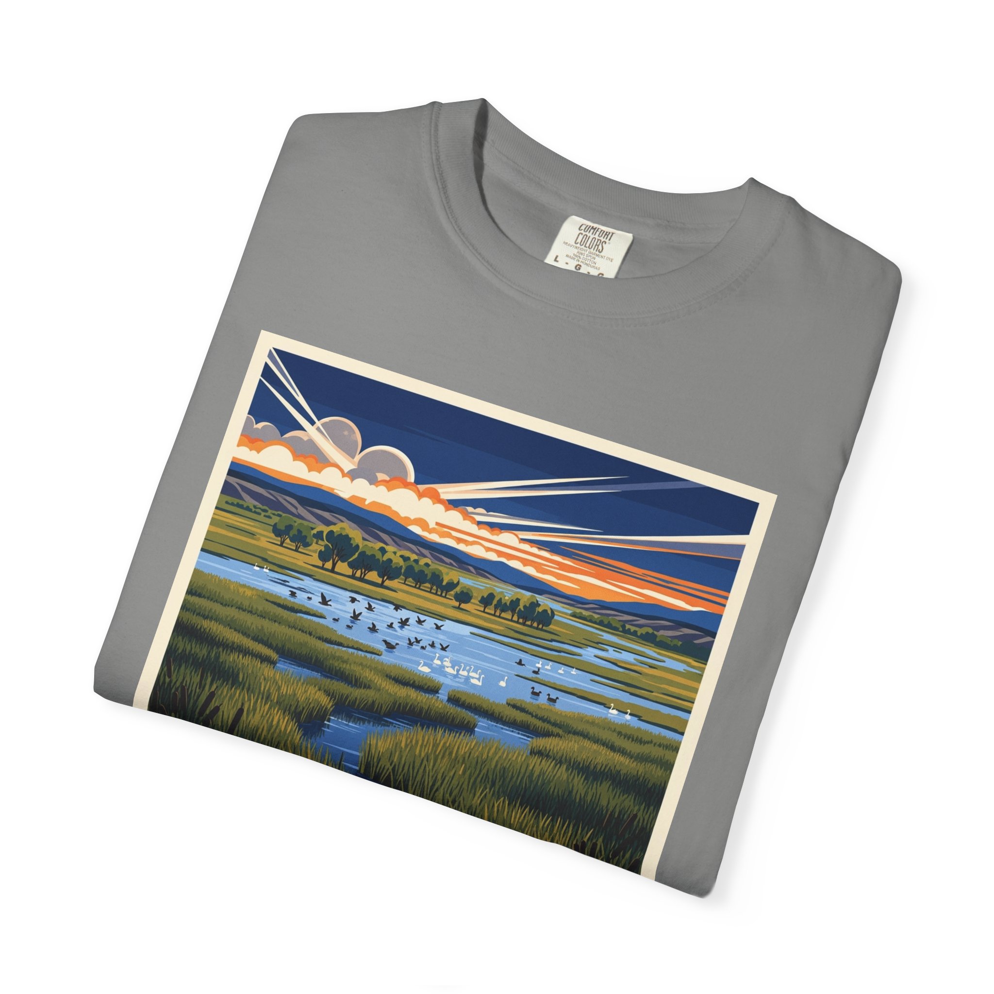 Deer Flat National Wildlife Refuge WPA Style Unisex T-shirt - Image 9