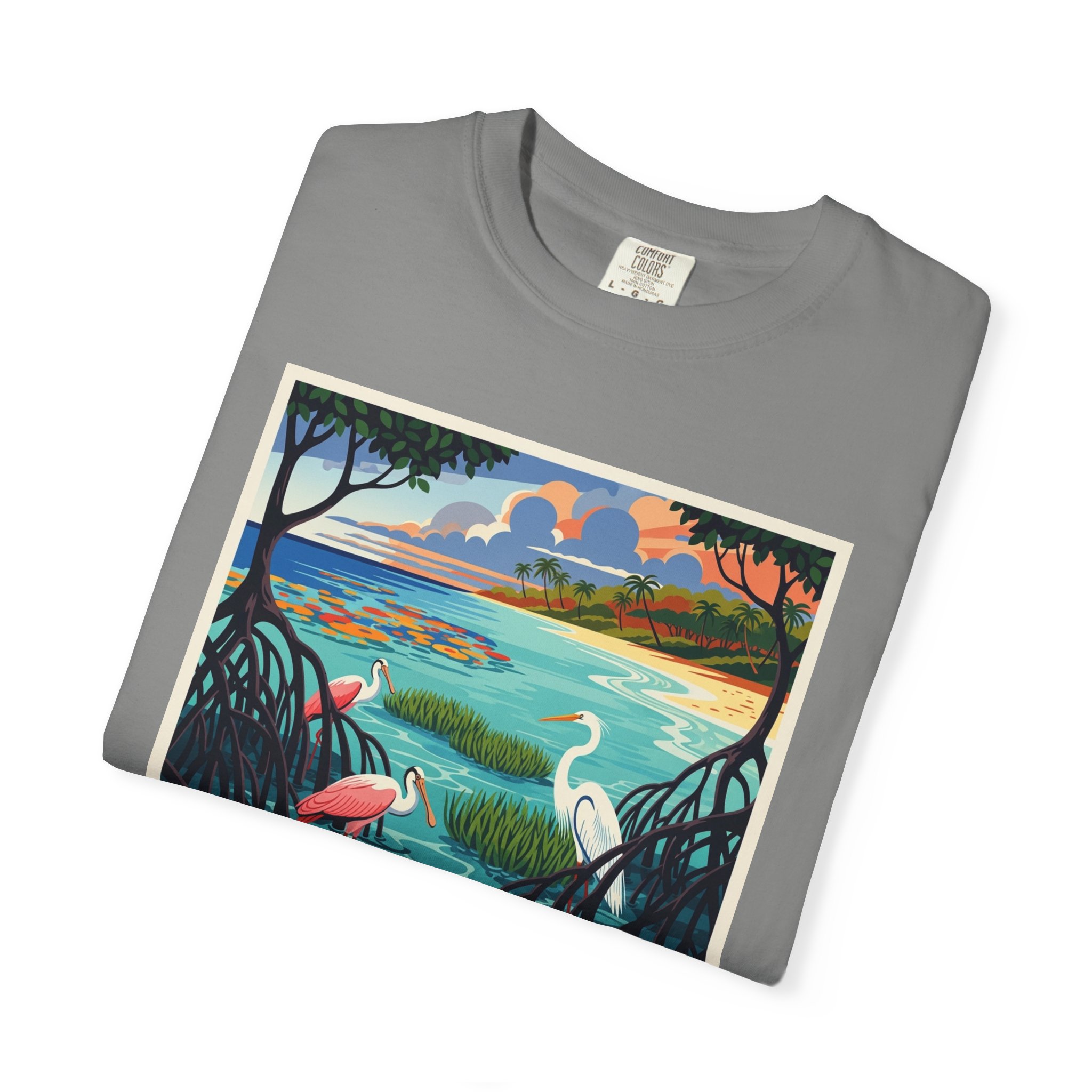 Jobos Bay National Estuarine Research Reserve WPA Style Unisex T-shirt - Image 9
