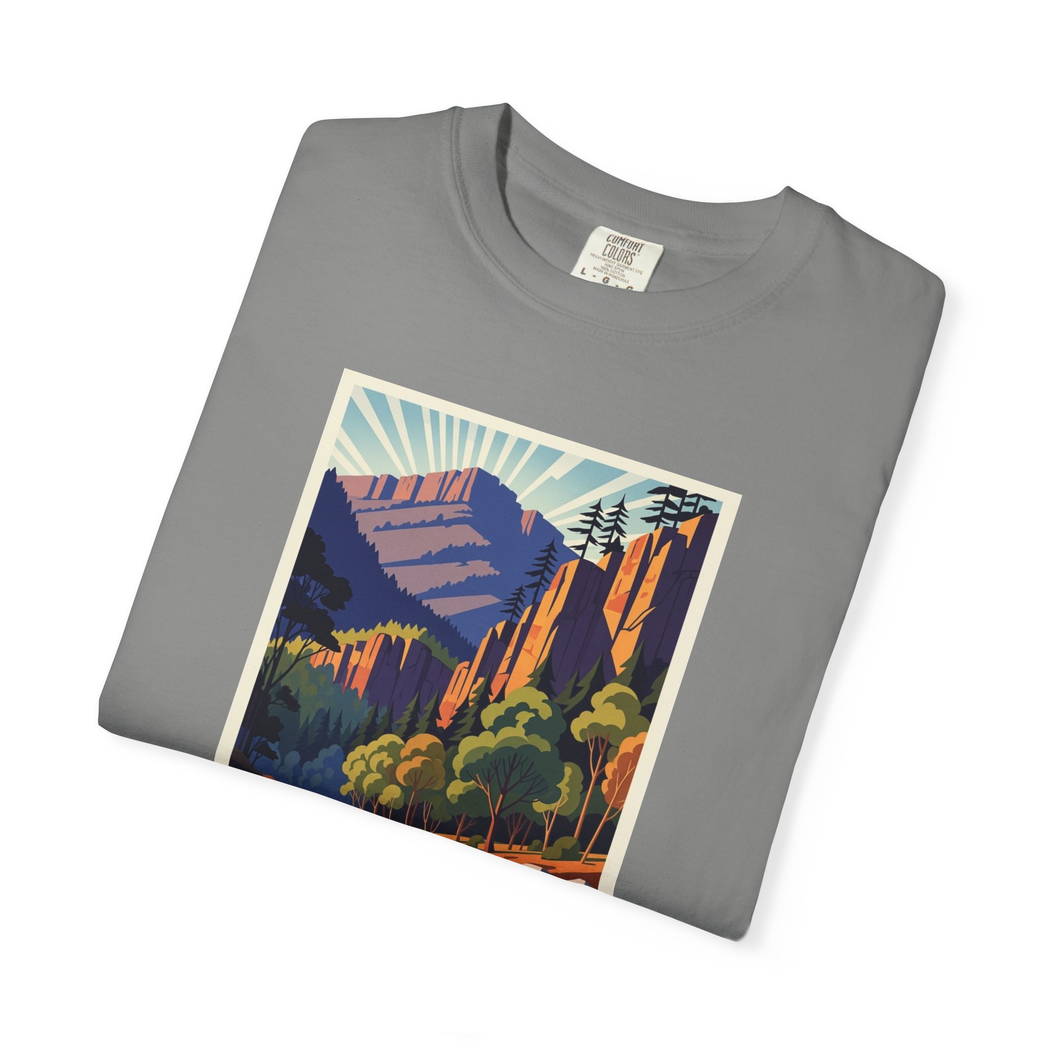Hurricane Creek Wilderness WPA Style Unisex T-shirt - Image 9