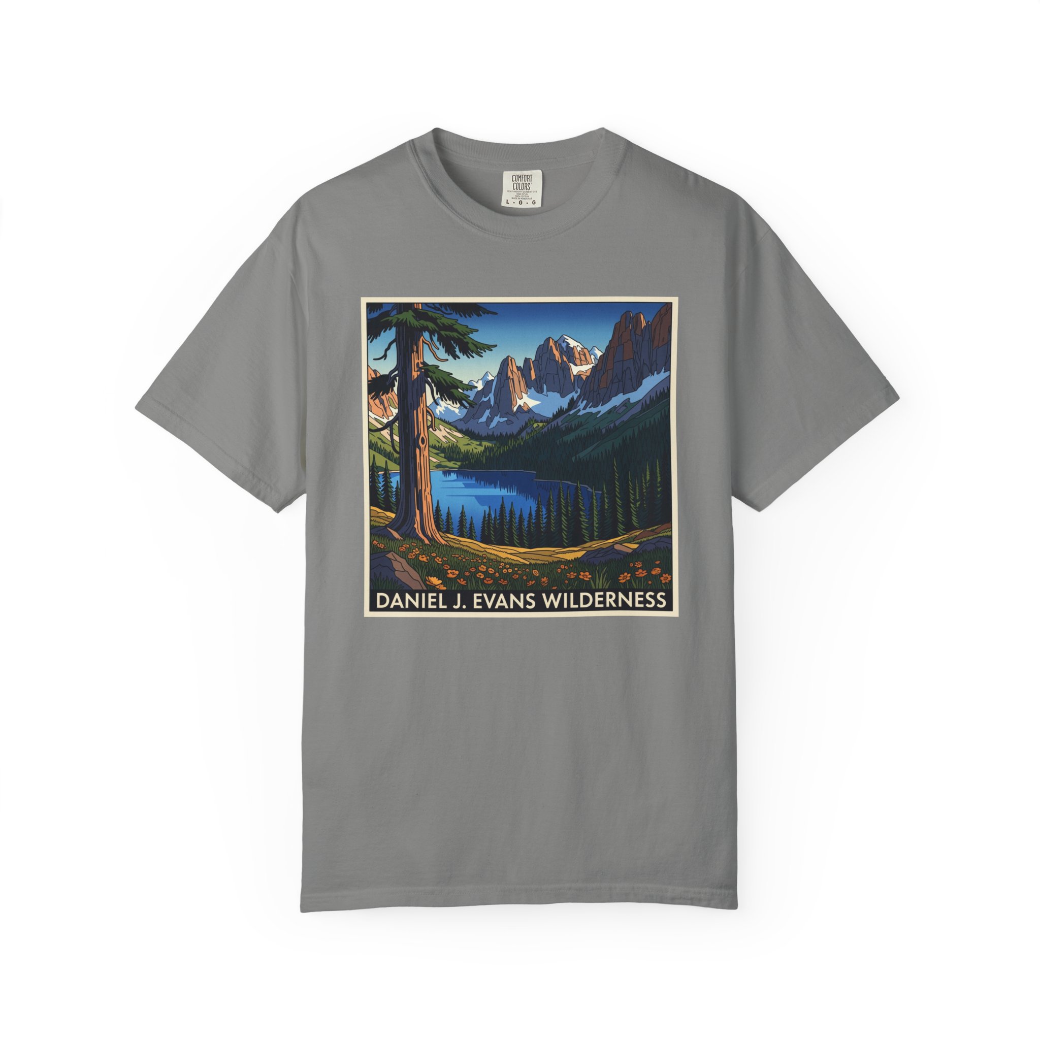 Daniel J. Evans Wilderness WPA Style Unisex T-shirt - Image 7