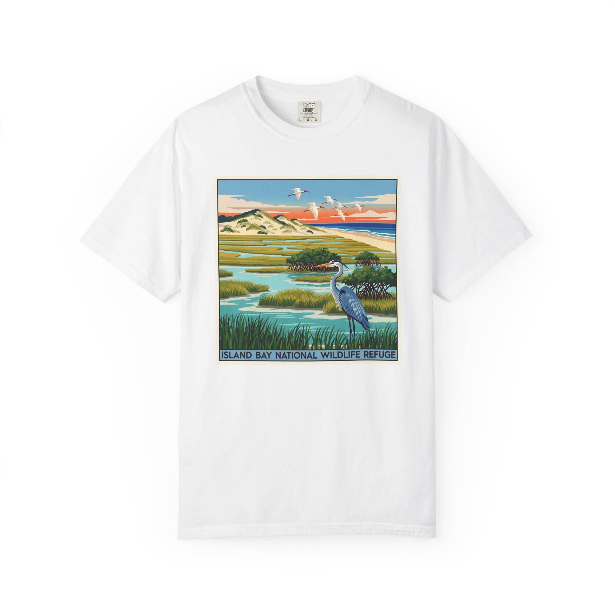 Island Bay National Wildlife Refuge WPA Style Unisex T-shirt
