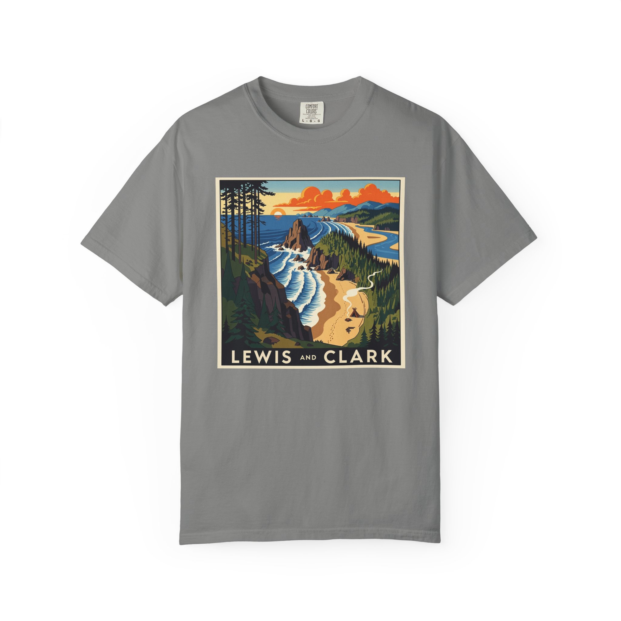 Lewis and Clark National Historical Park WPA Style Unisex T-shirt - Image 7