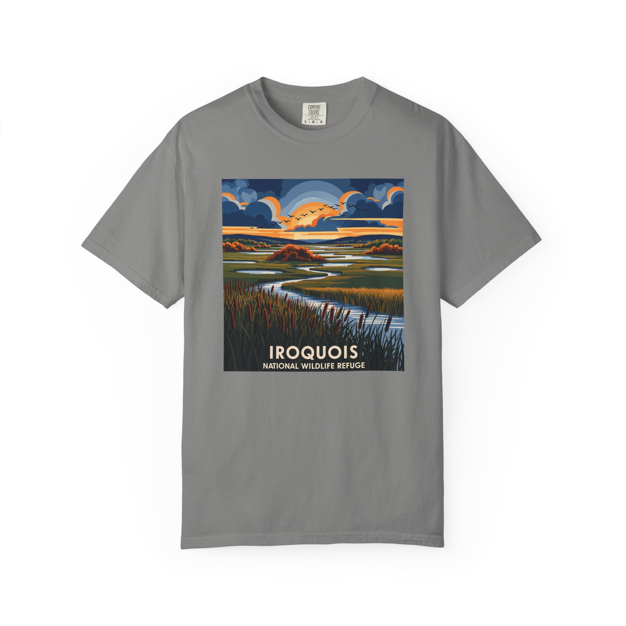 Iroquois National Wildlife Refuge WPA Style Unisex T-shirt - Image 7
