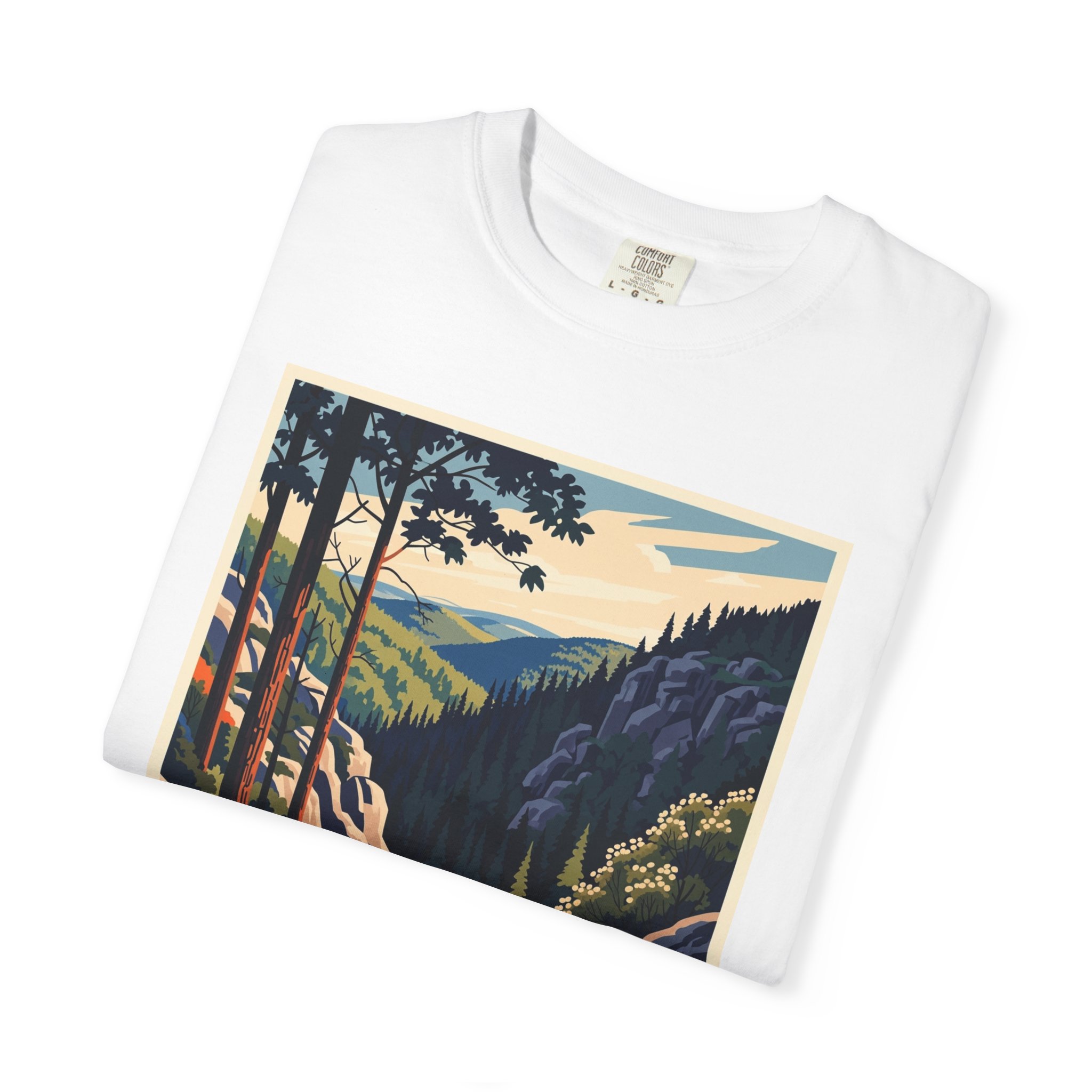 Brush Mountain East Wilderness WPA Style Unisex T-shirt - Image 3