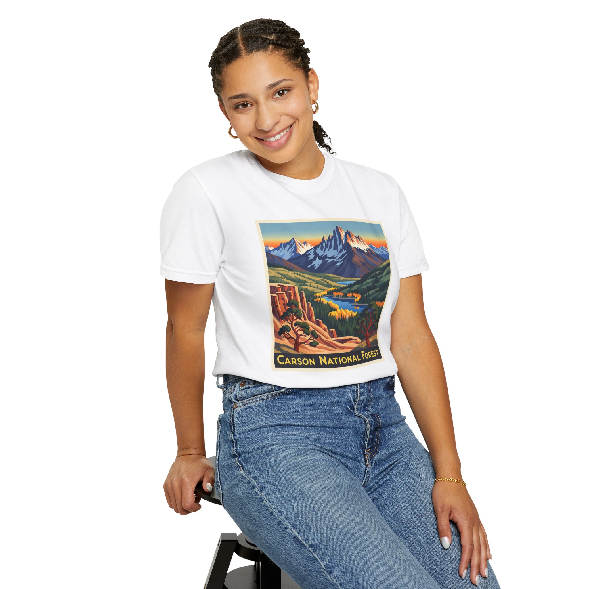 Carson National Forest WPA Style Unisex T-shirt - Image 5