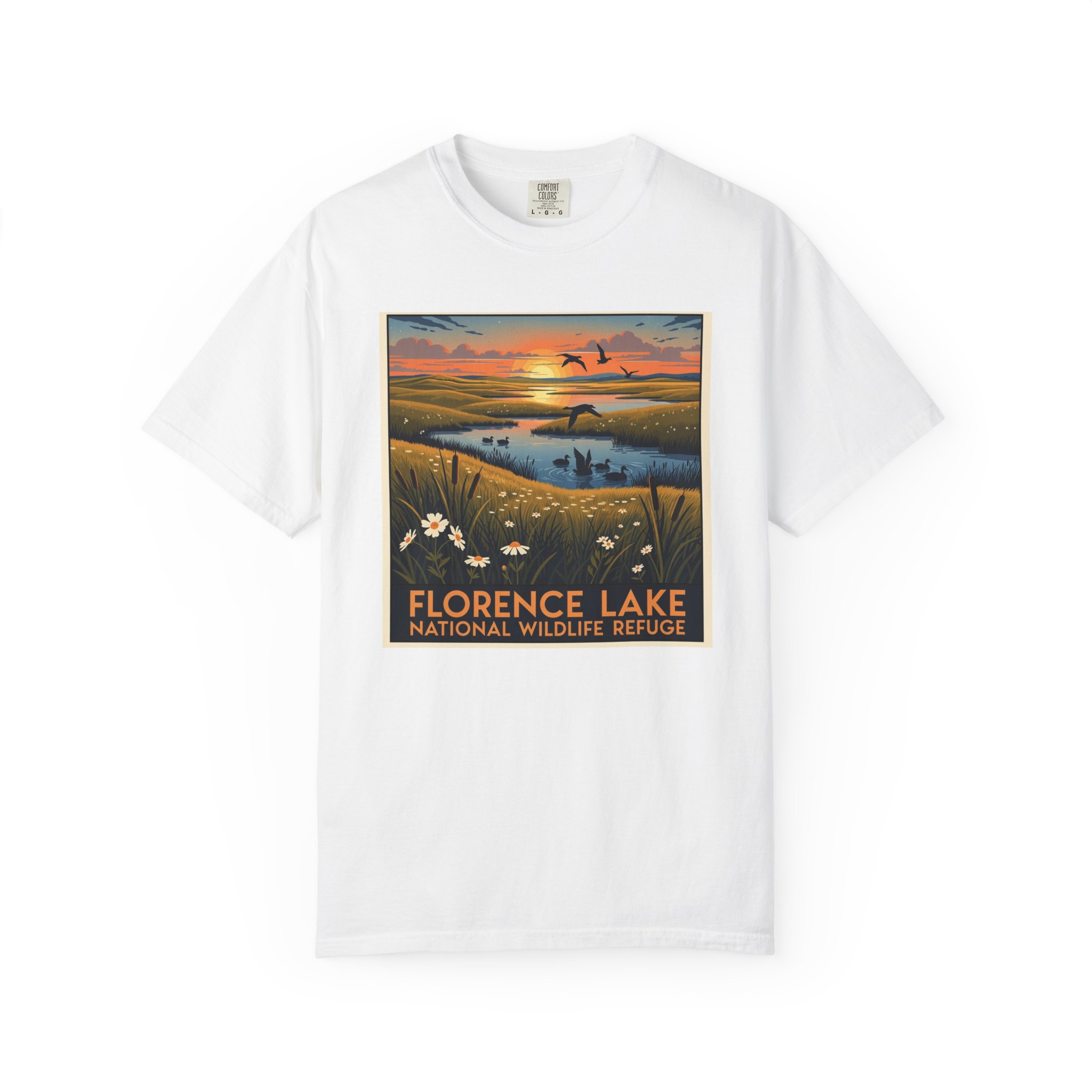 Florence Lake National Wildlife Refuge WPA Style Unisex T-shirt