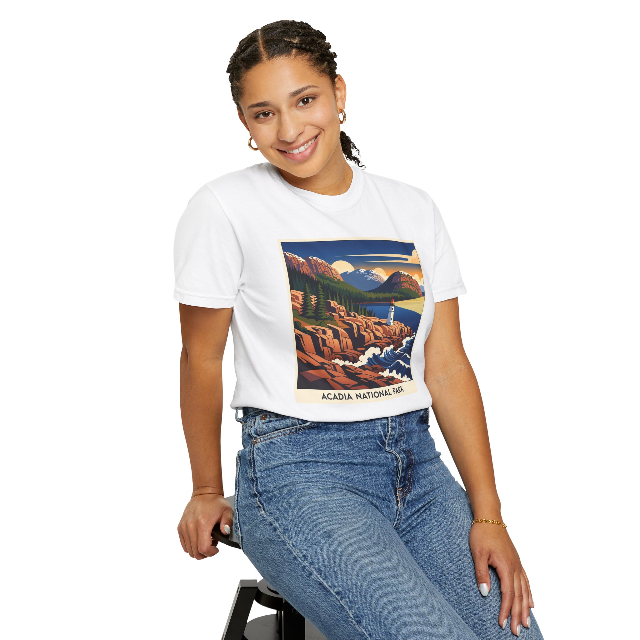 Acadia National Park WPA Style Unisex T-shirt - Image 5