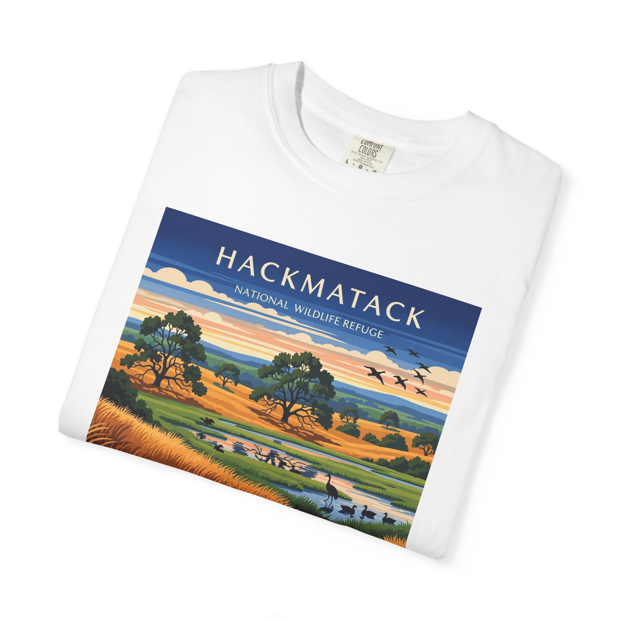 Hackmatack National Wildlife Refuge WPA Style Unisex T-shirt - Image 3