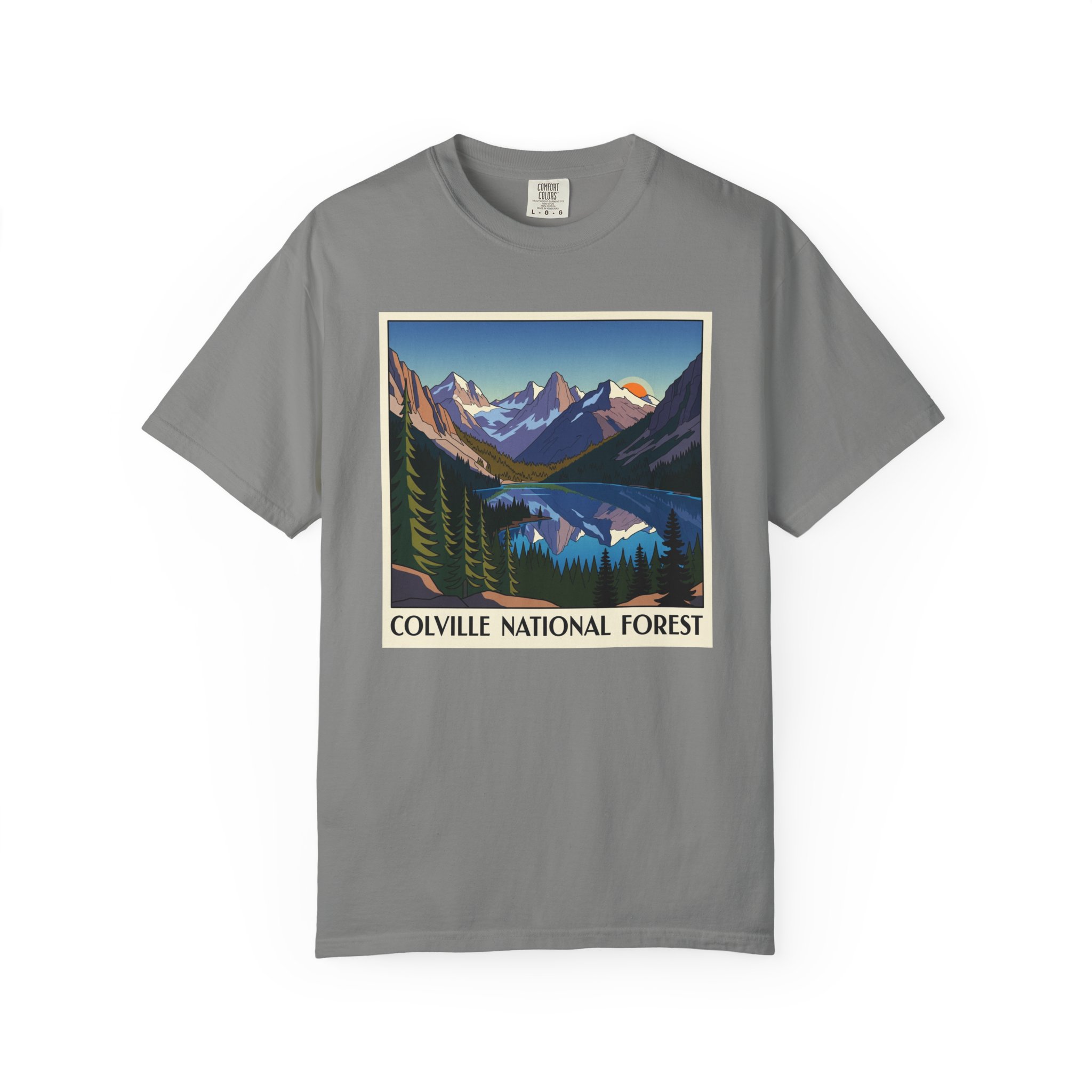 Colville National Forest WPA Style Unisex T-shirt - Image 7