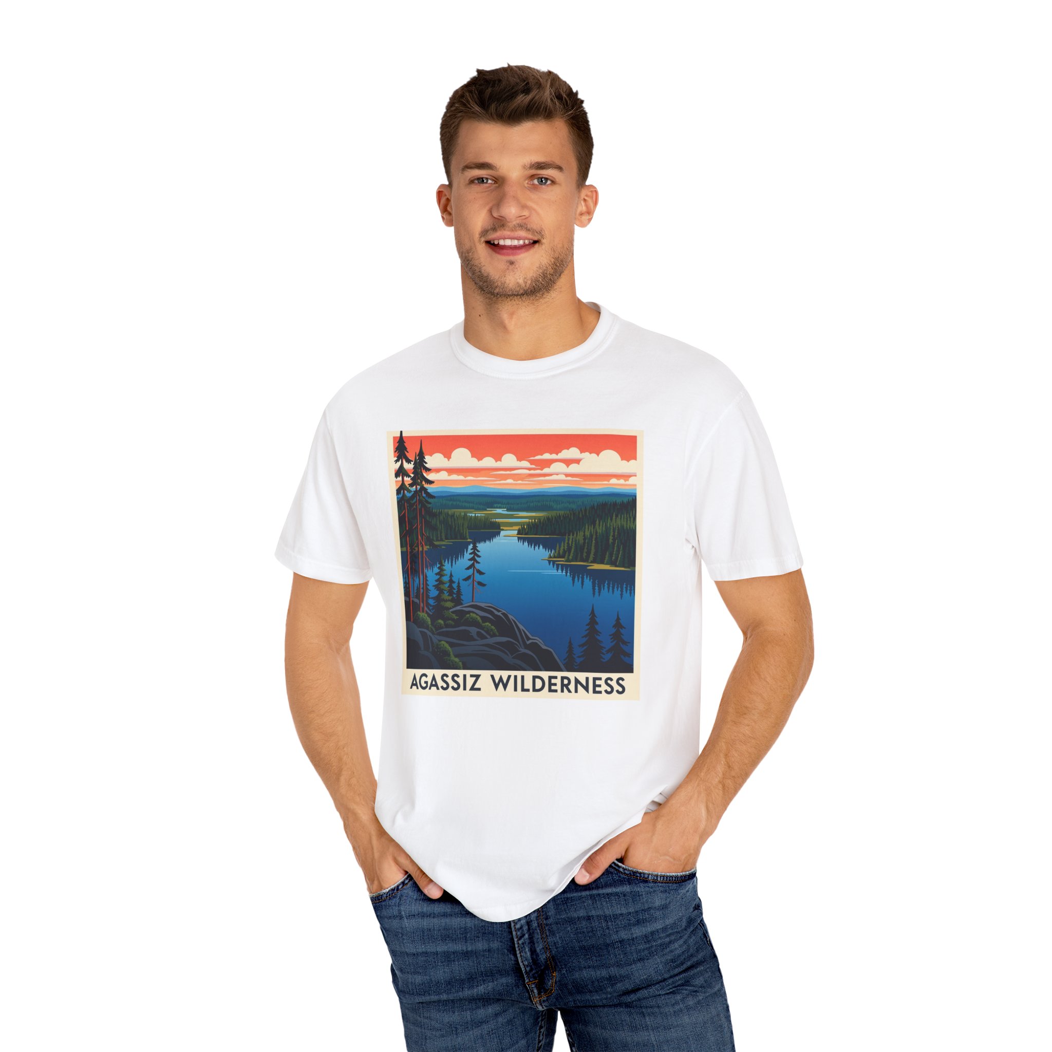 Agassiz Wilderness WPA Style Unisex T-shirt - Image 4