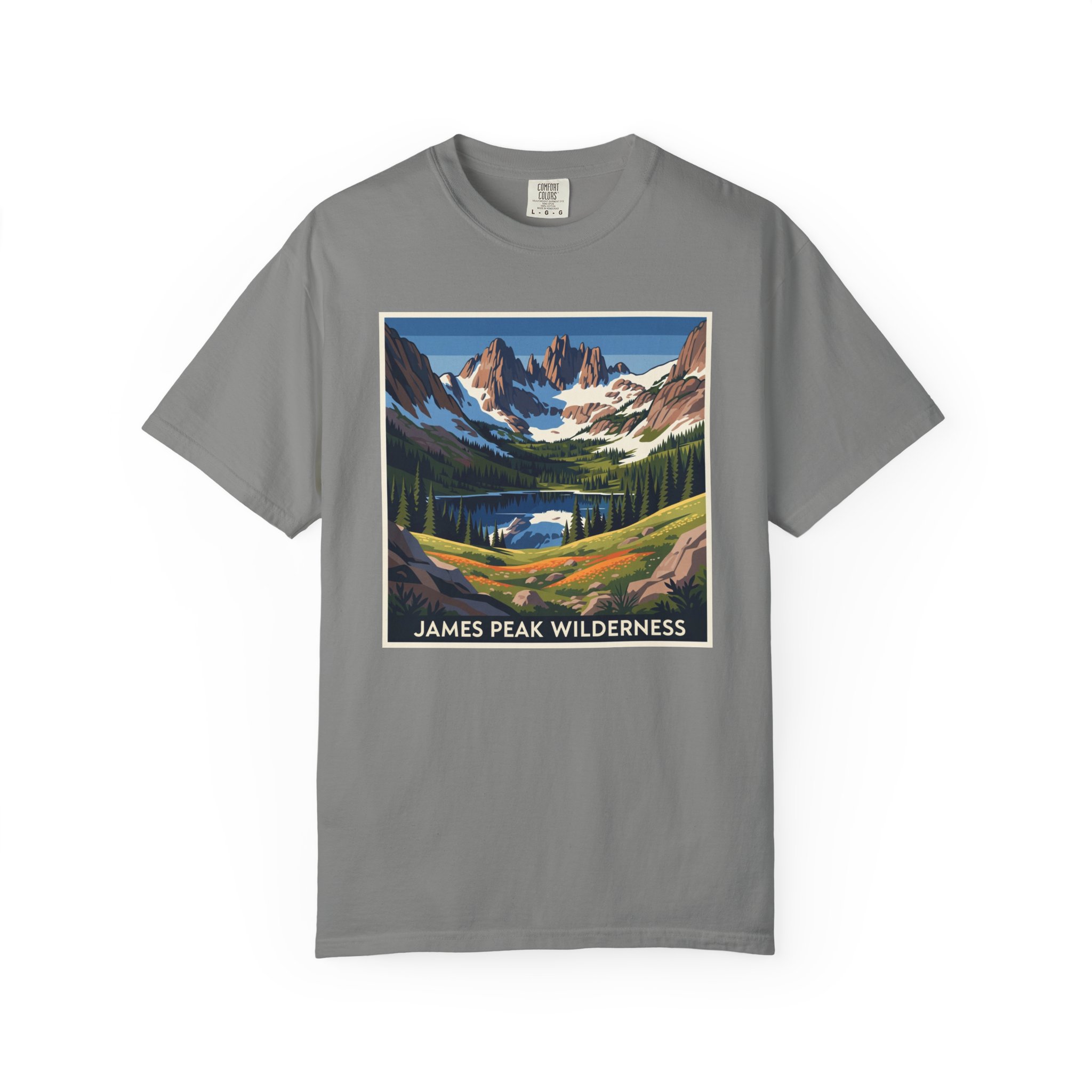 James Peak Wilderness WPA Style Unisex T-shirt - Image 7