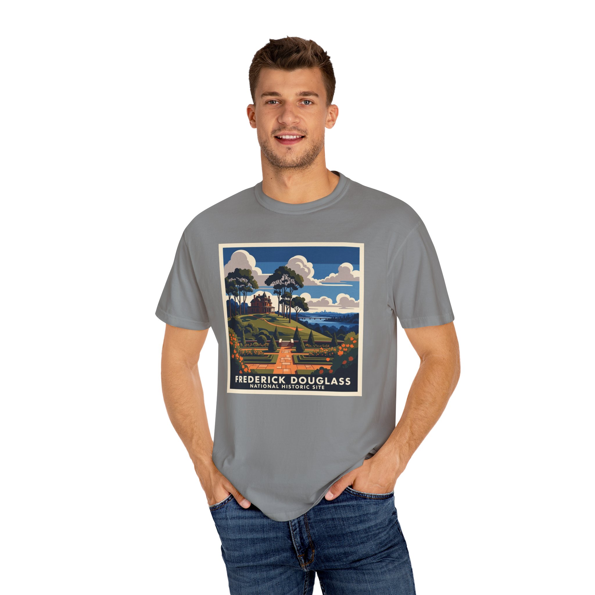 Frederick Douglass National Historic Site WPA Style Unisex T-shirt - Image 10