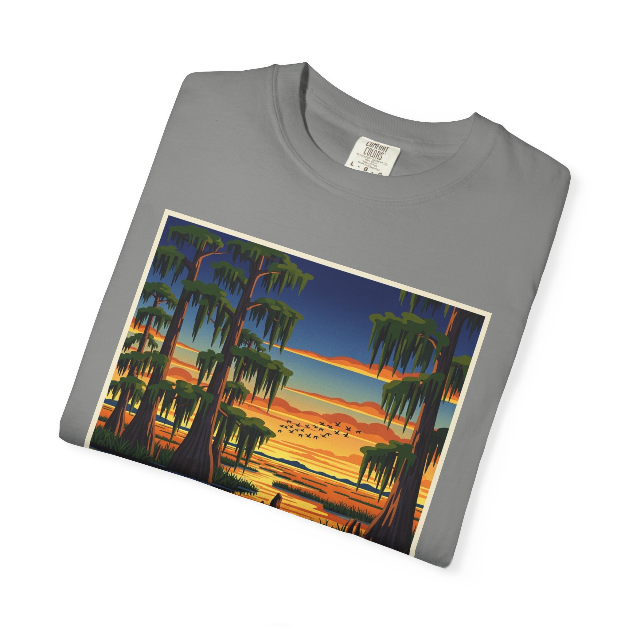 Grand Cote National Wildlife Refuge WPA Style Unisex T-shirt - Image 9