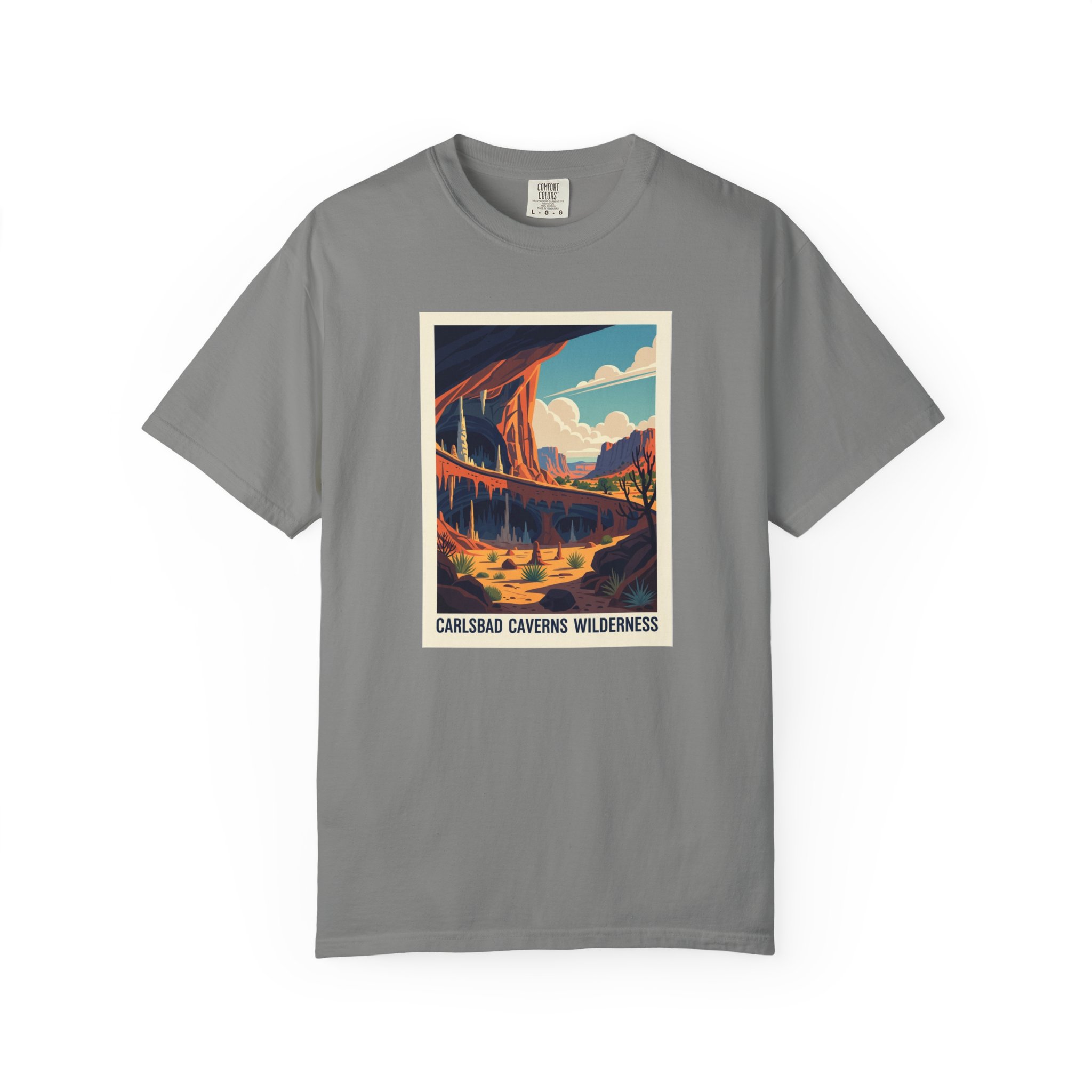 Carlsbad Caverns Wilderness WPA Style Unisex T-shirt - Image 7
