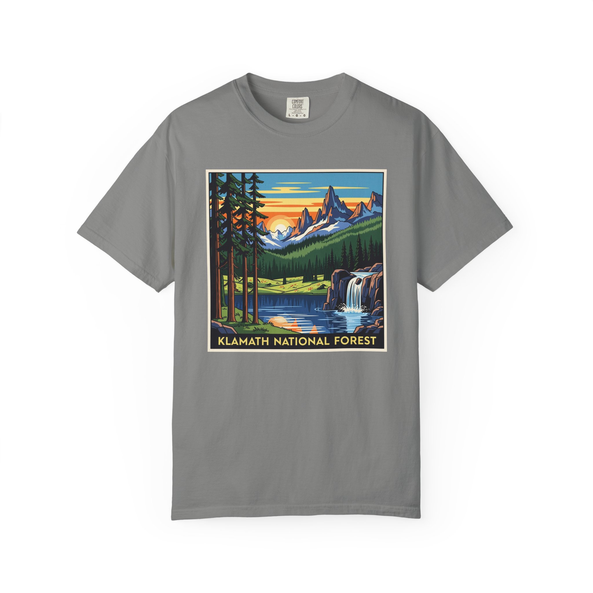 Klamath National Forest WPA Style Unisex T-shirt - Image 7