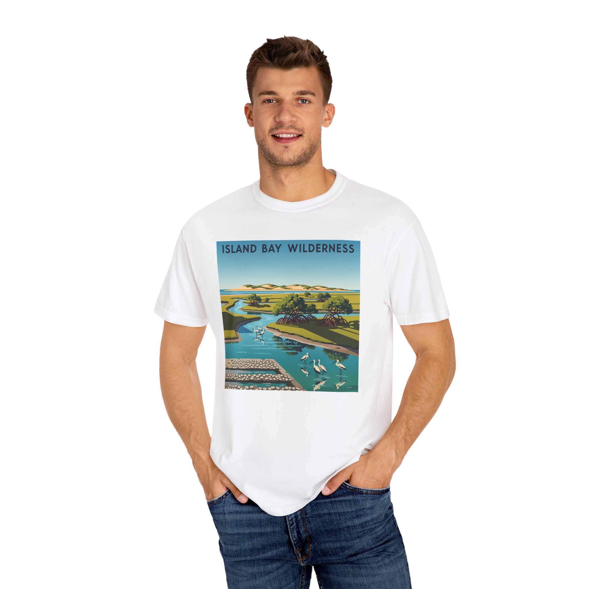 Island Bay Wilderness WPA Style Unisex T-shirt - Image 4